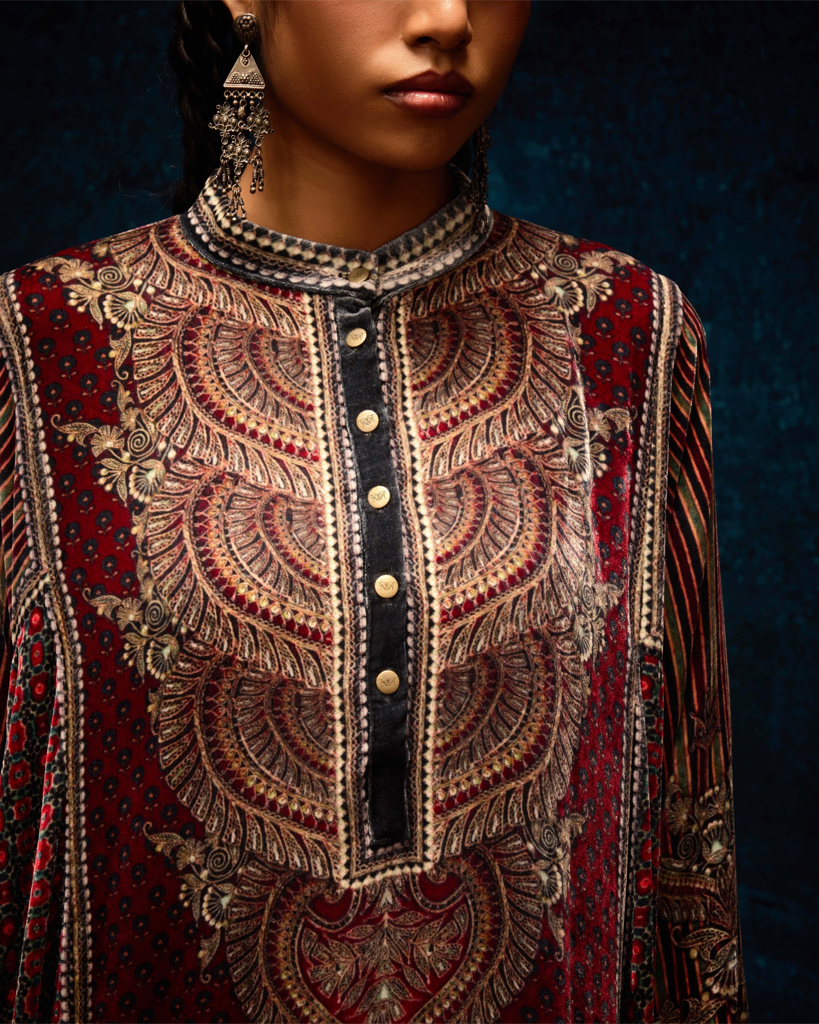 Ajrakh : Ghazala - Red