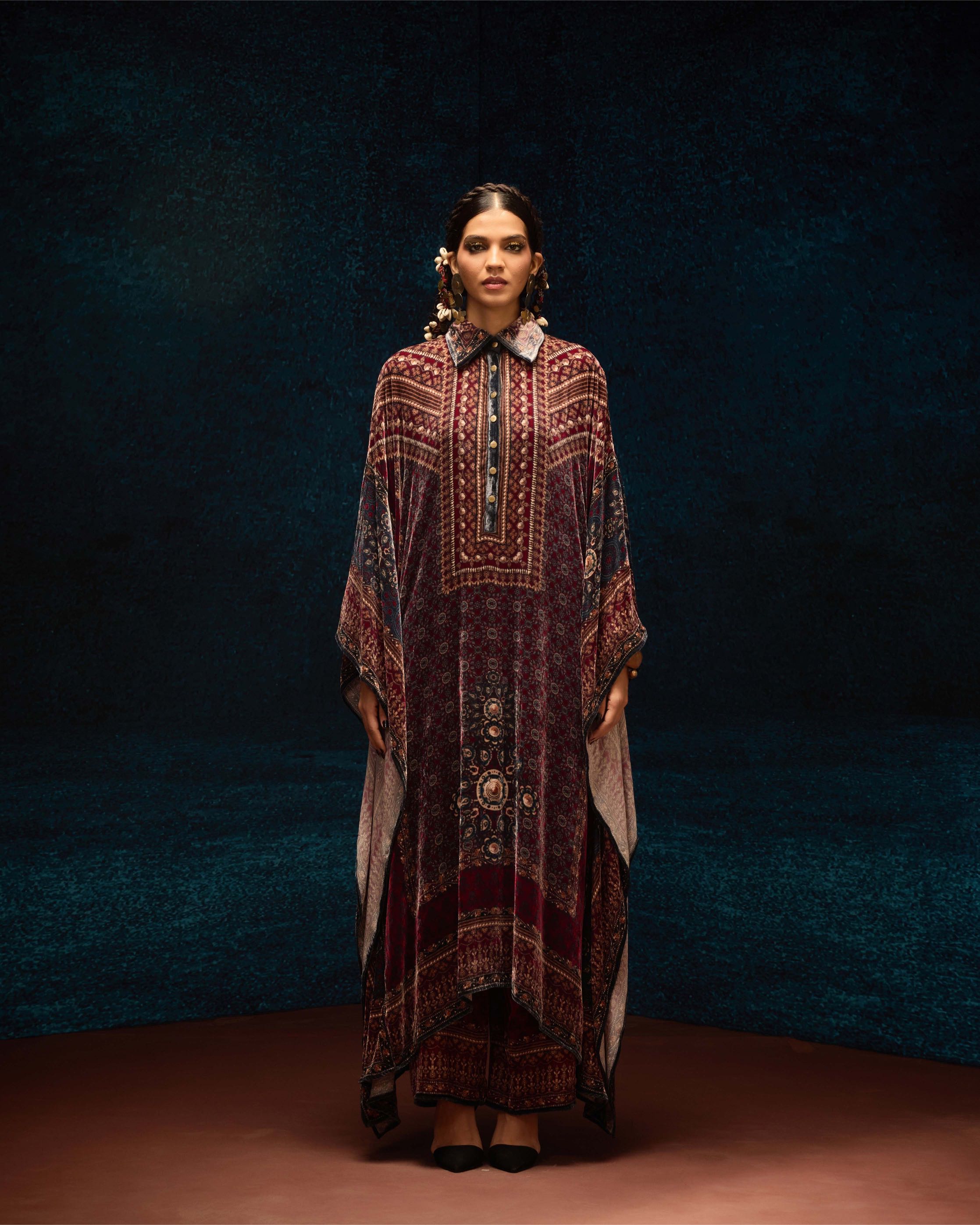 Ajrakh : Sharifa - Maroon
