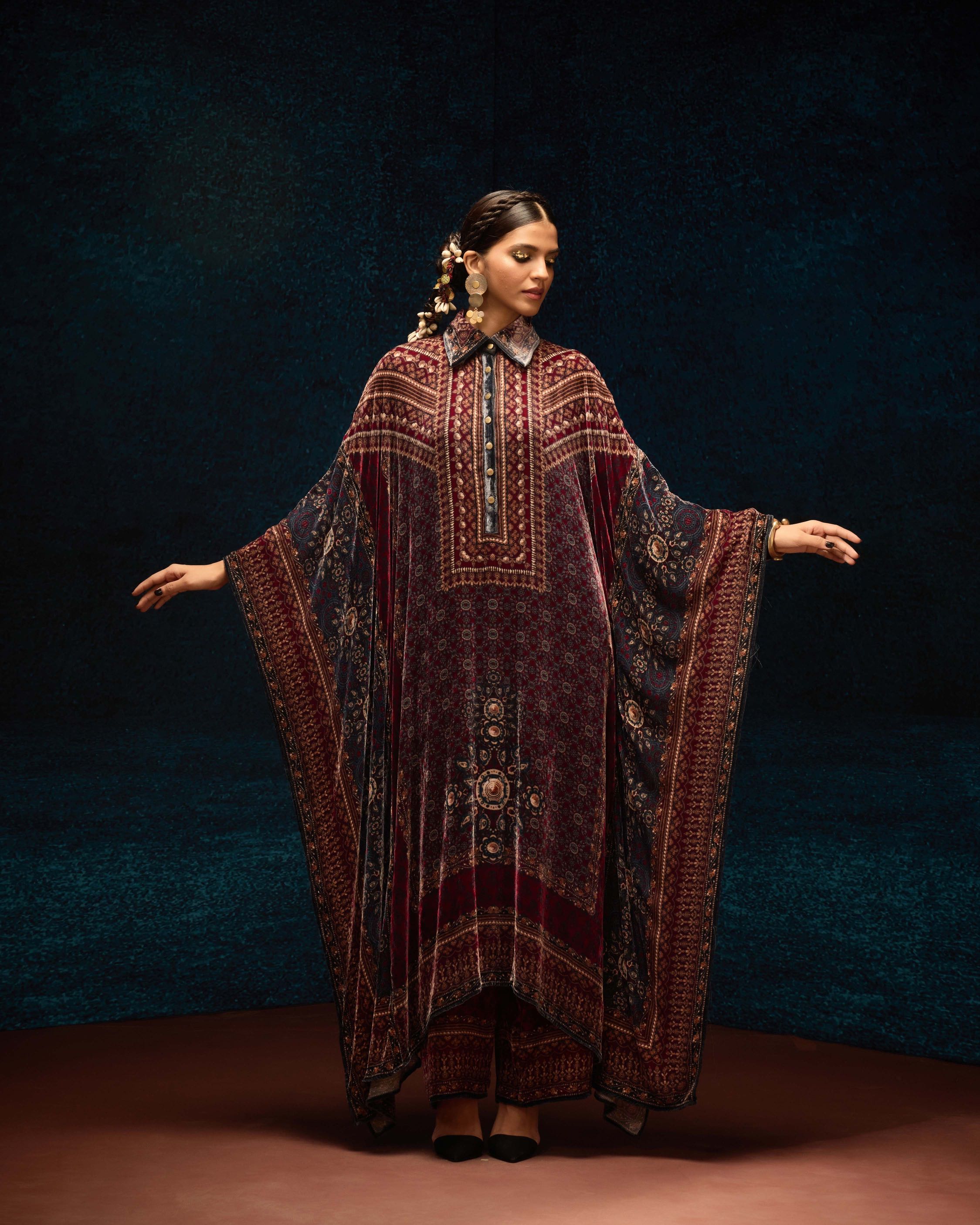 Ajrakh : Sharifa - Maroon
