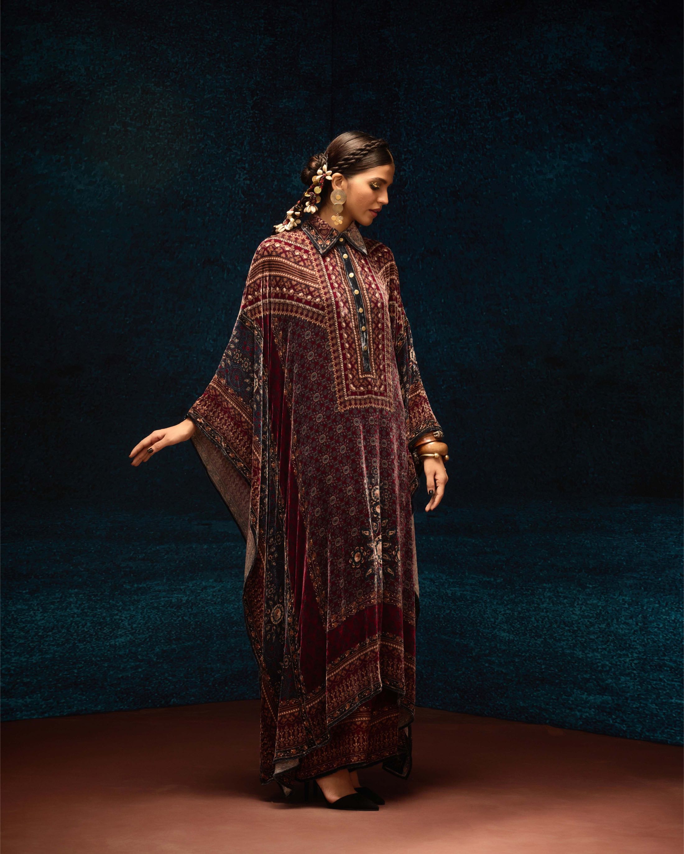 Ajrakh : Sharifa - Maroon