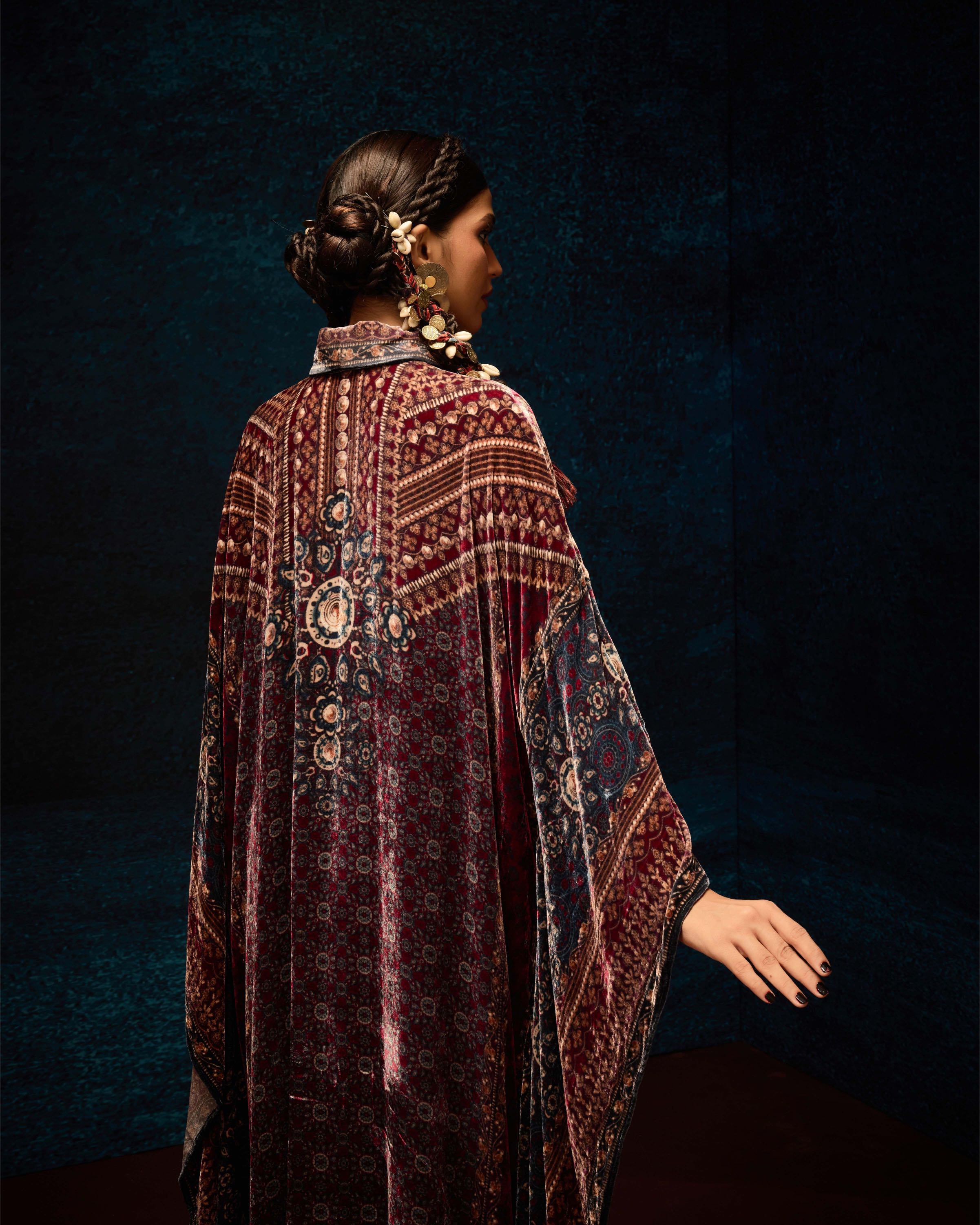 Ajrakh : Sharifa - Maroon
