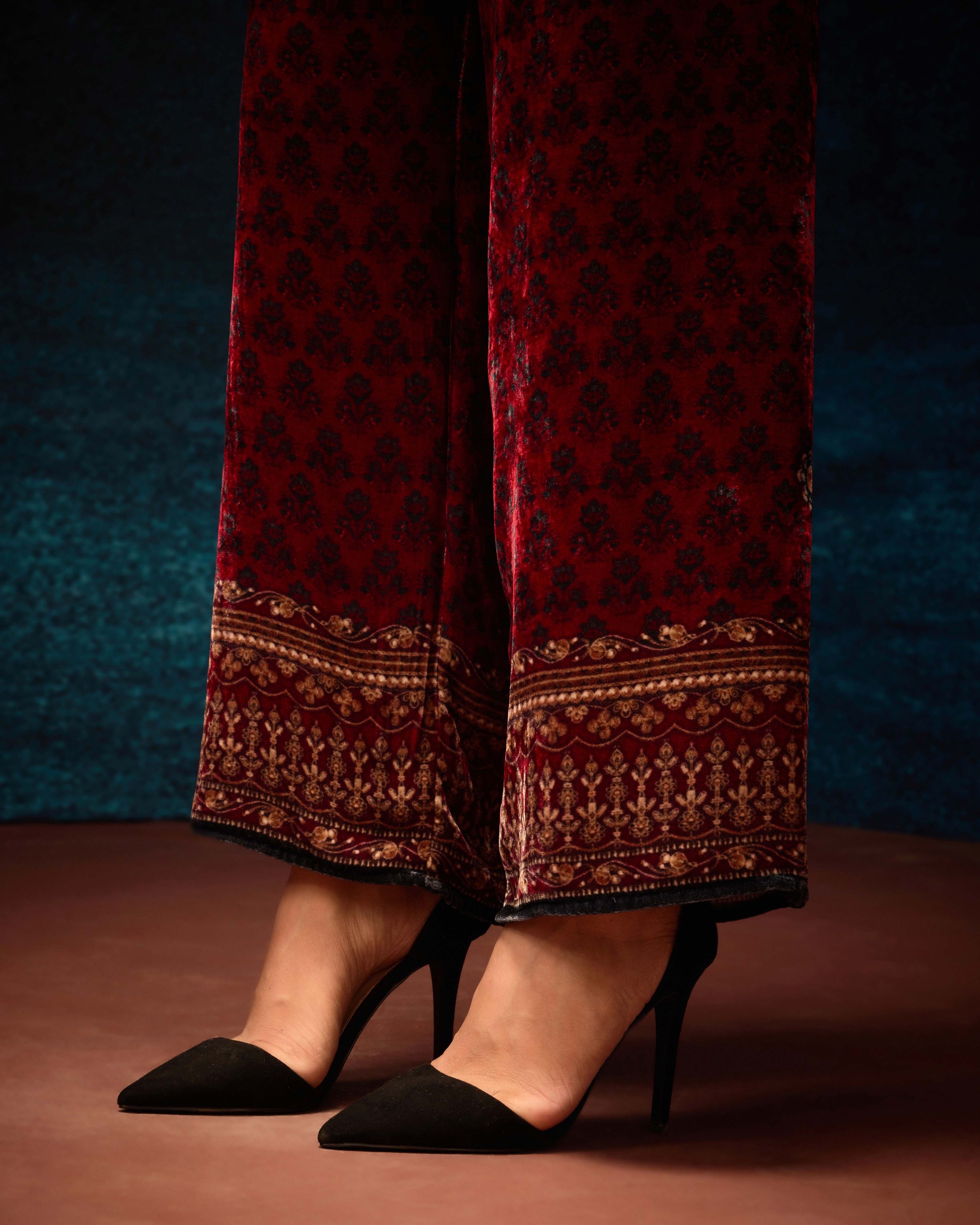 Ajrakh : Pankti - Maroon