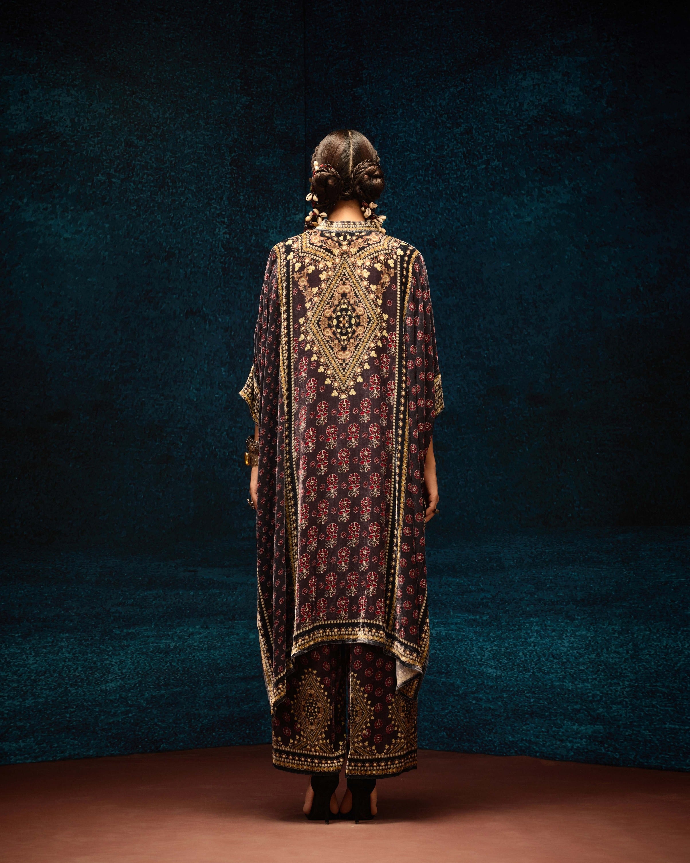 Ajrakh : Chantelle - Burgundy