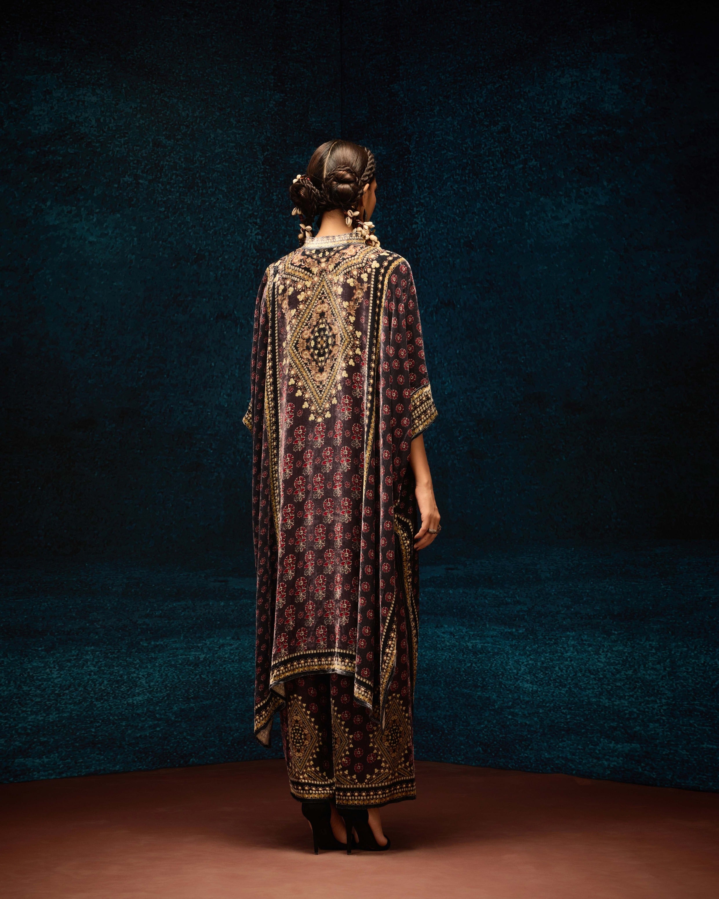 Ajrakh : Chantelle - Burgundy