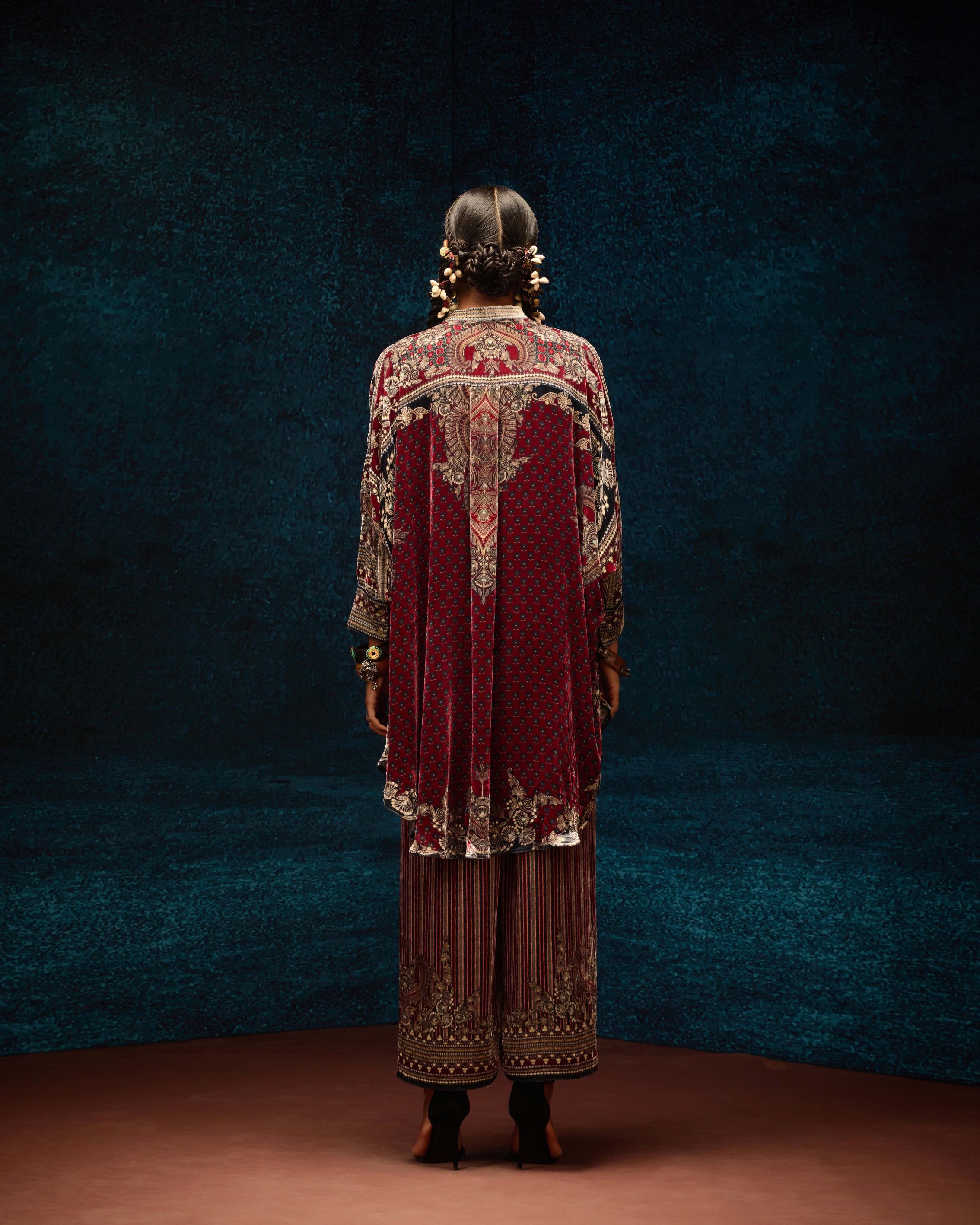 Ajrakh : Mabel - Maroon