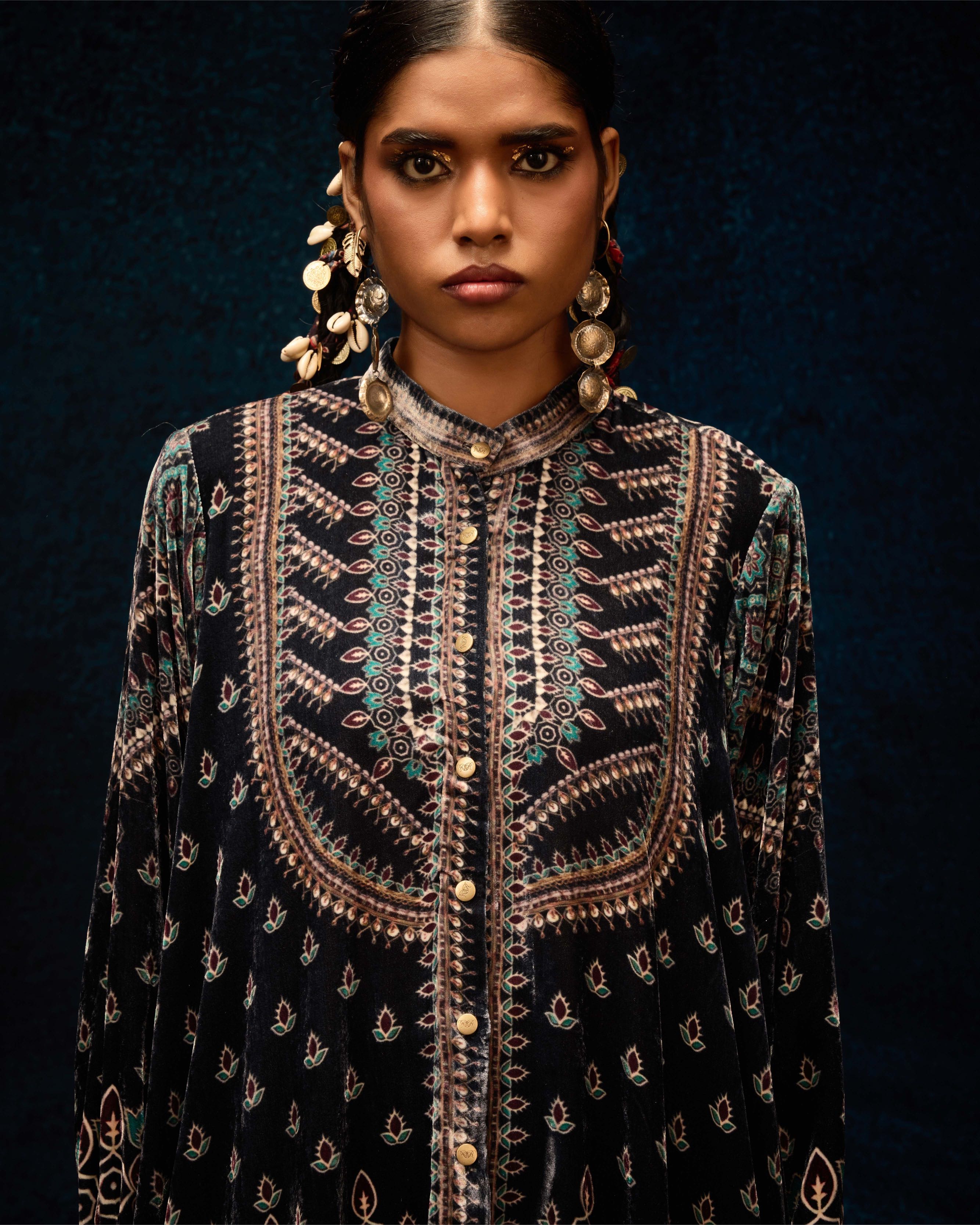 Ajrakh : Nilofer - Black