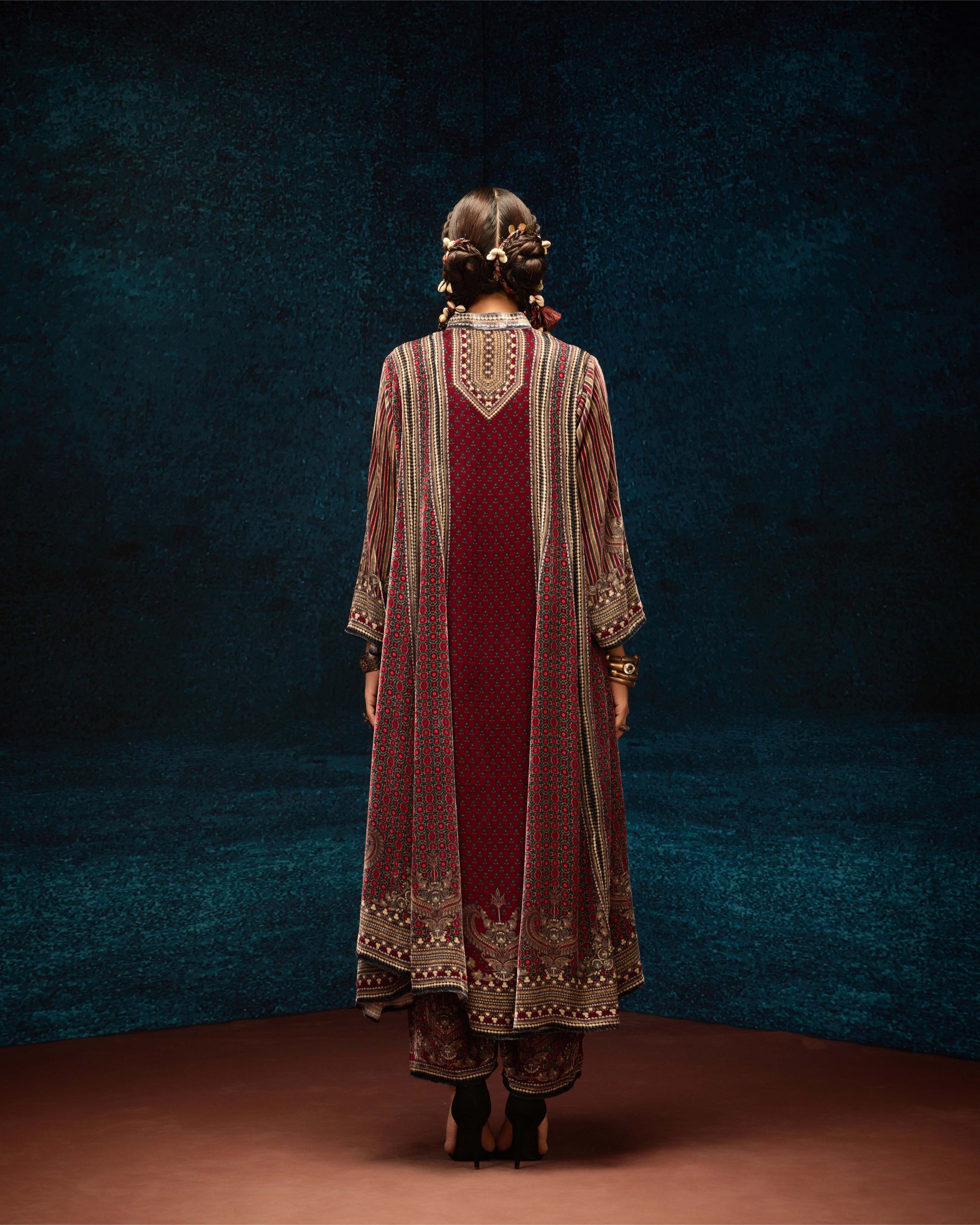 Ajrakh : Ada - Maroon
