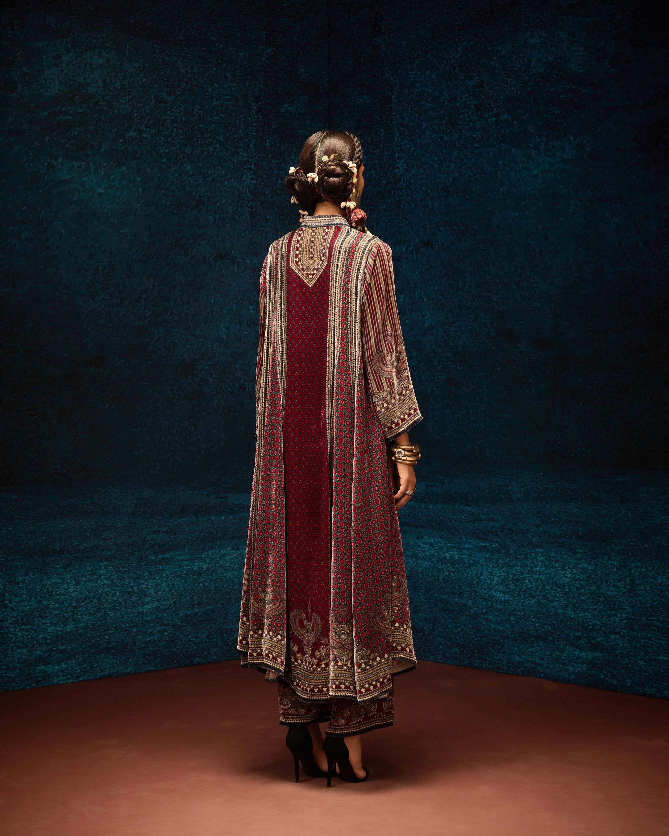 Ajrakh : Ada - Maroon