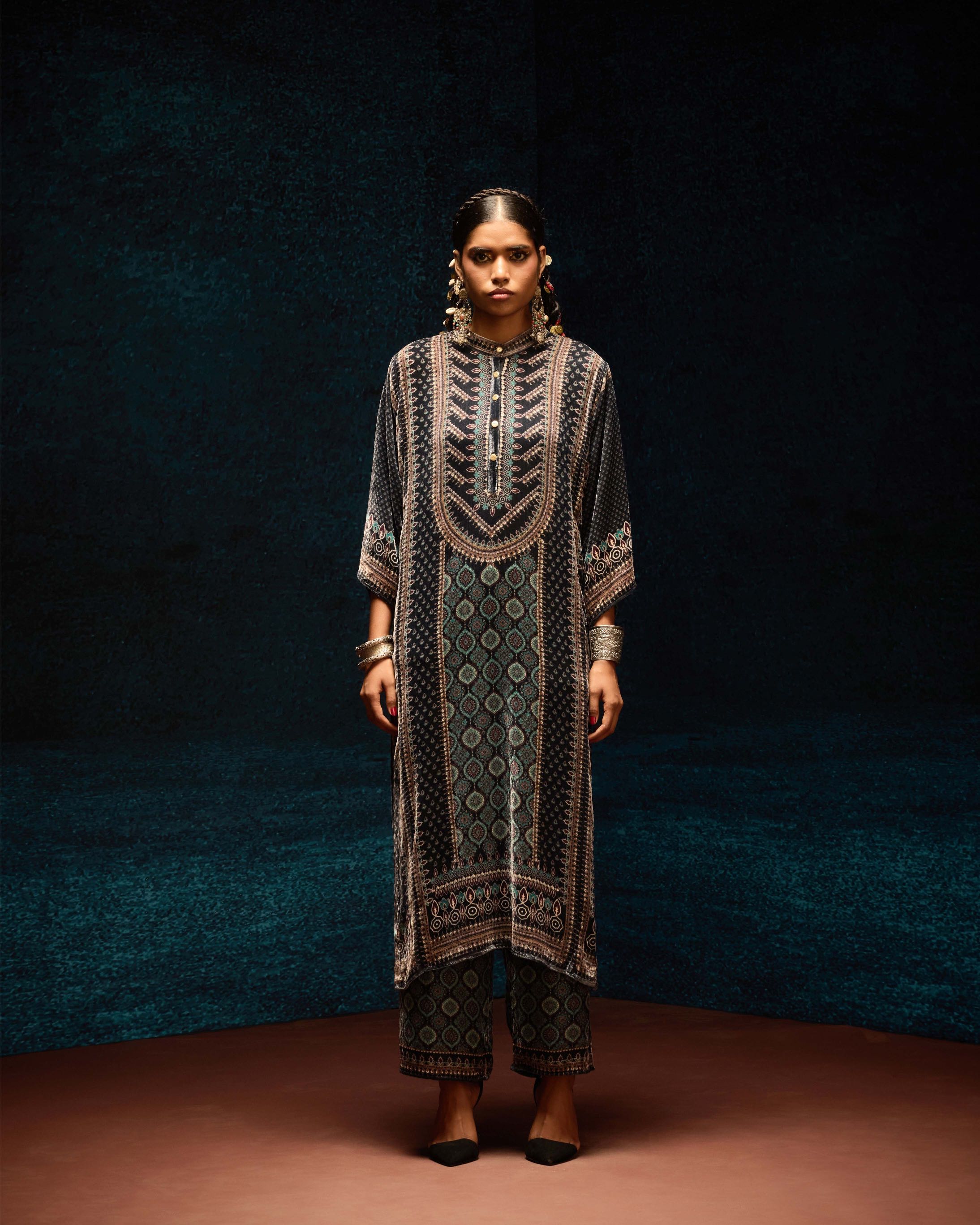 Ajrakh : Ghazala - Black
