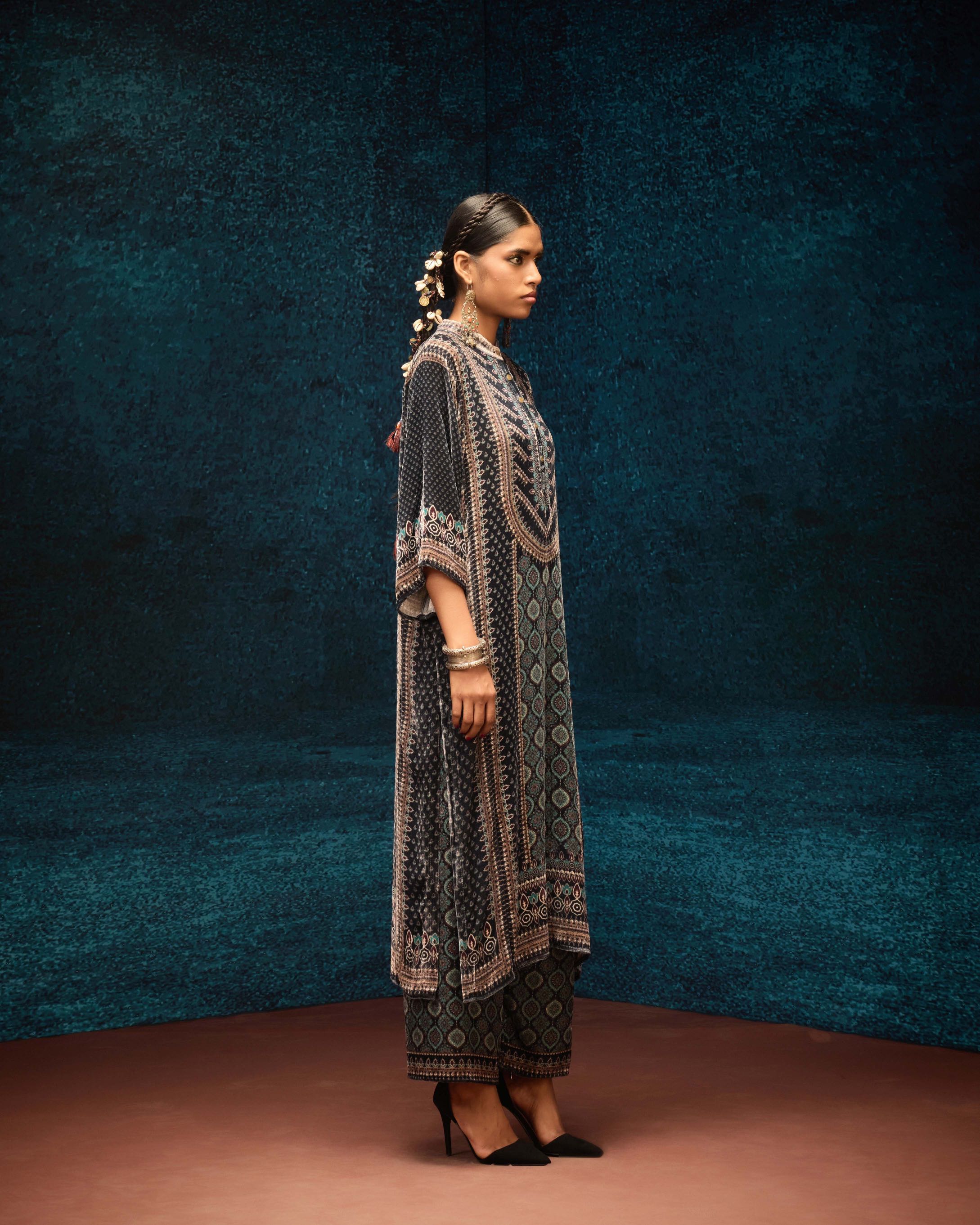 Ajrakh : Ghazala - Black