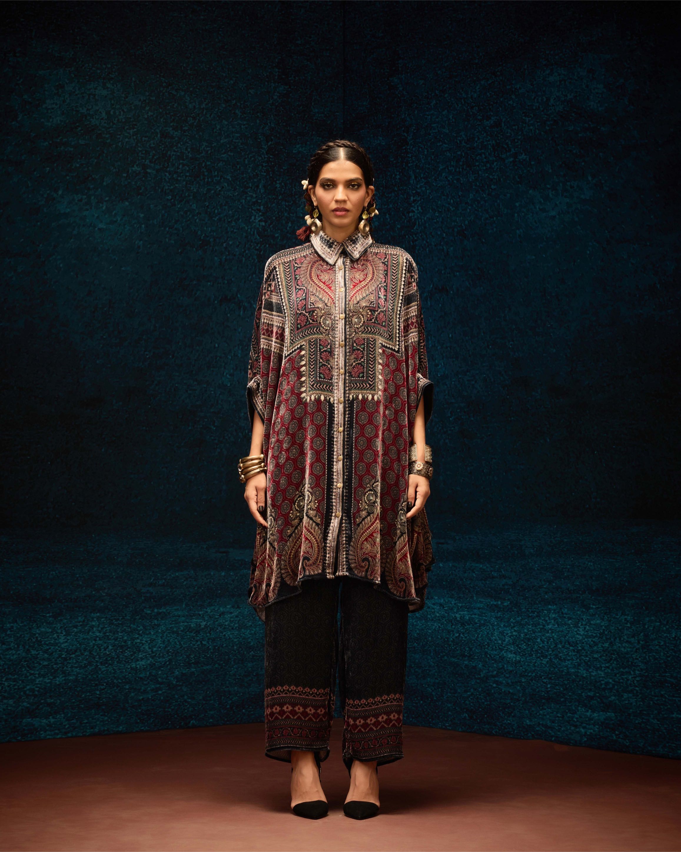 Ajrakh : Kamara - Maroon