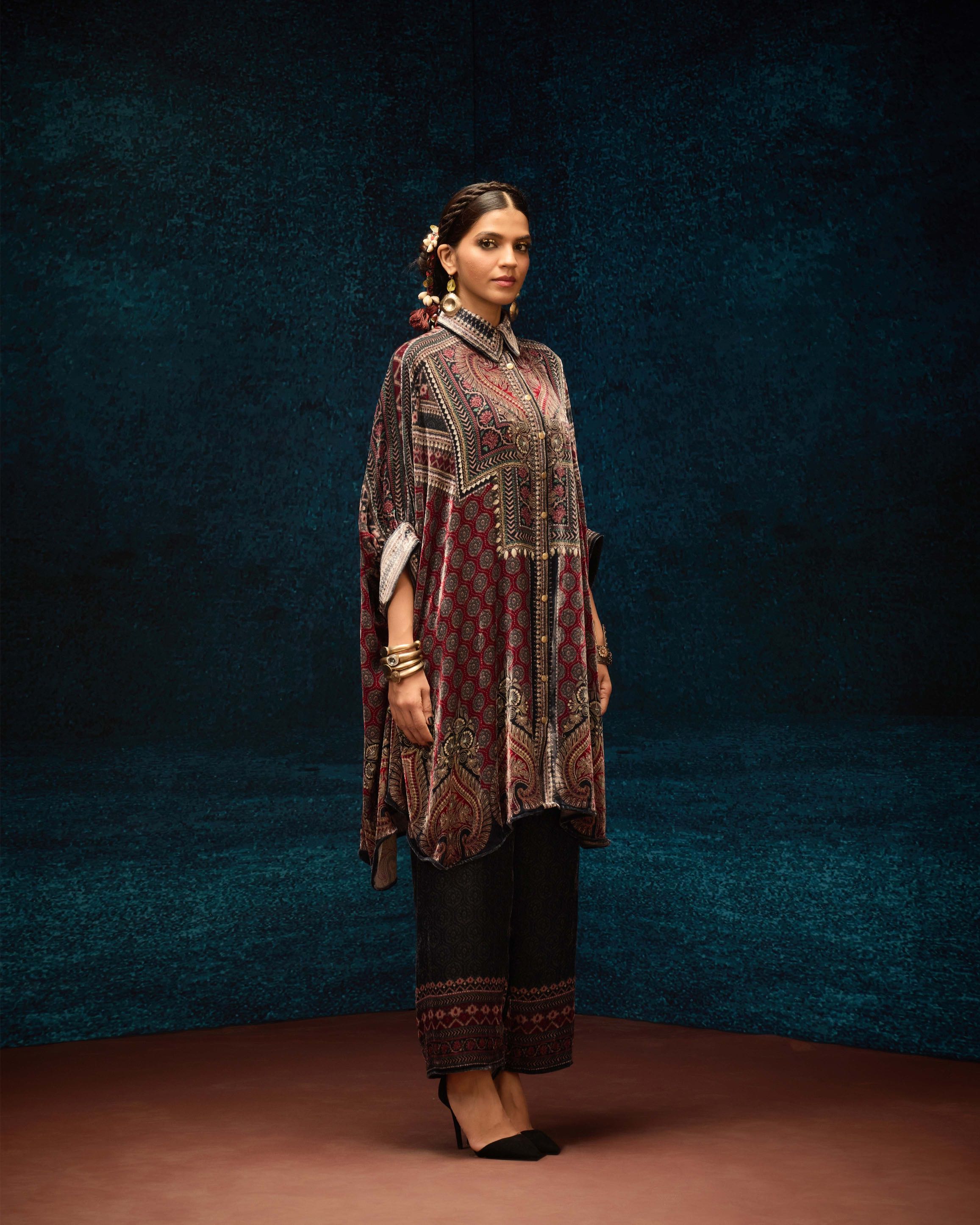 Ajrakh : Kamara - Maroon