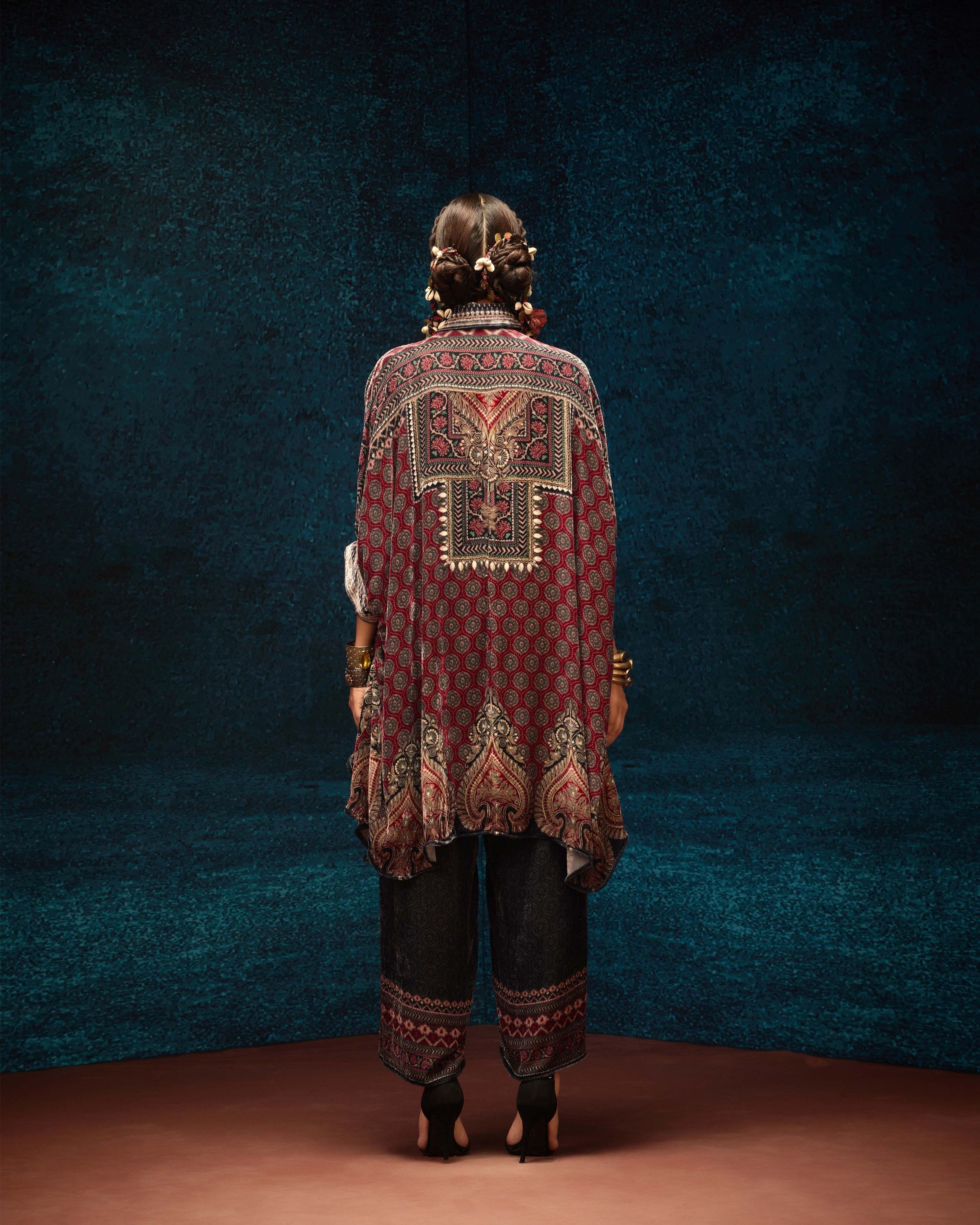 Ajrakh : Kamara - Maroon