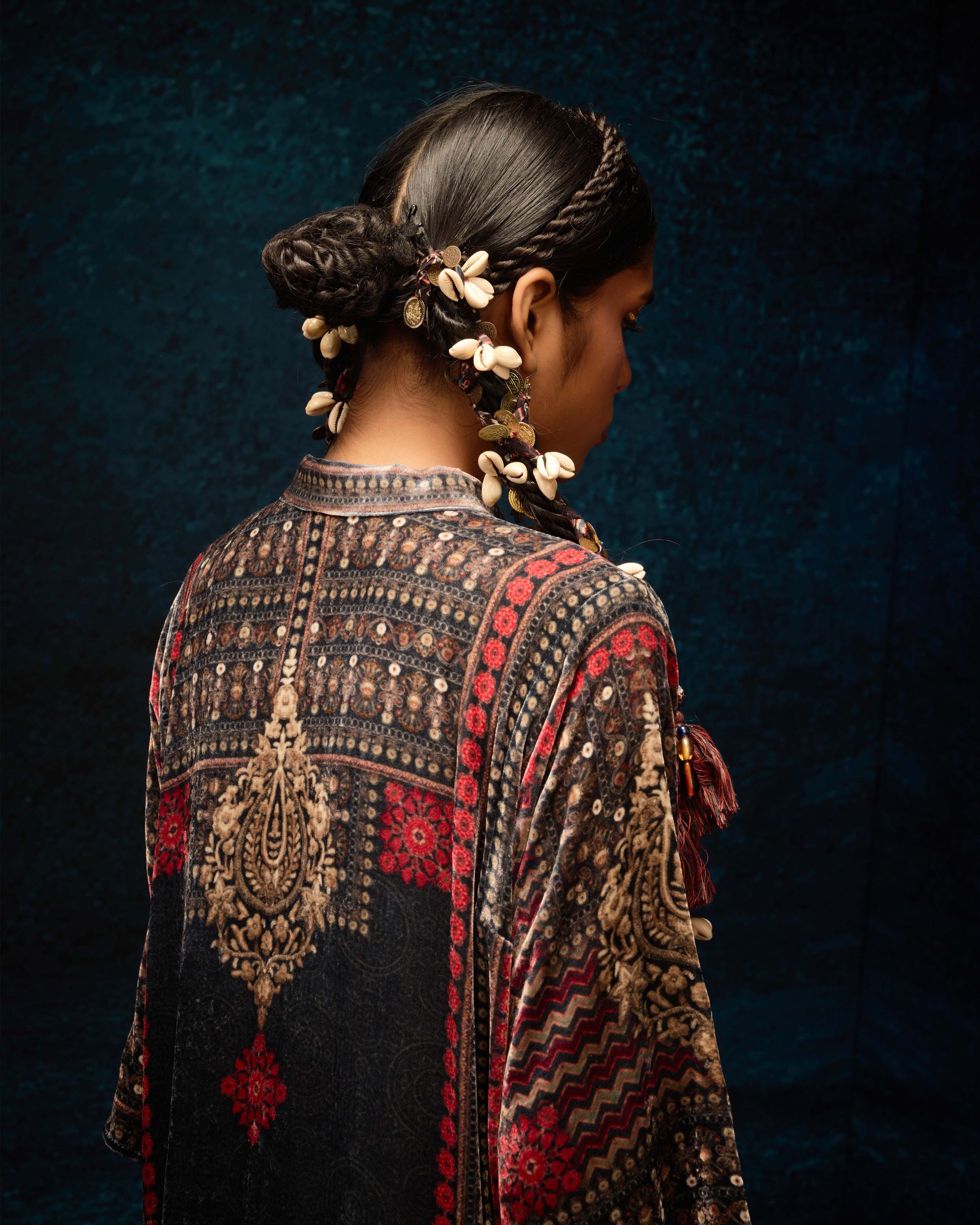 Ajrakh : Ghazala - Red/Black