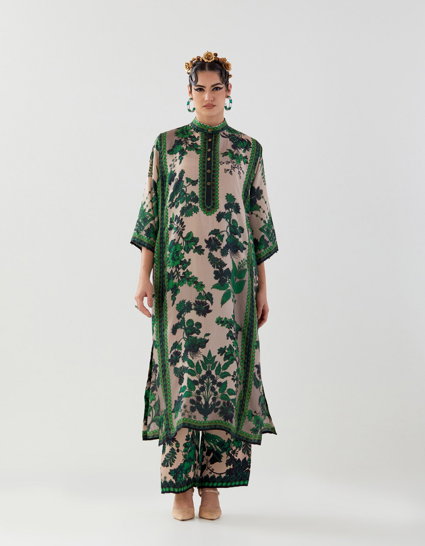 Nizam : Ghazala - Nude/Emerald