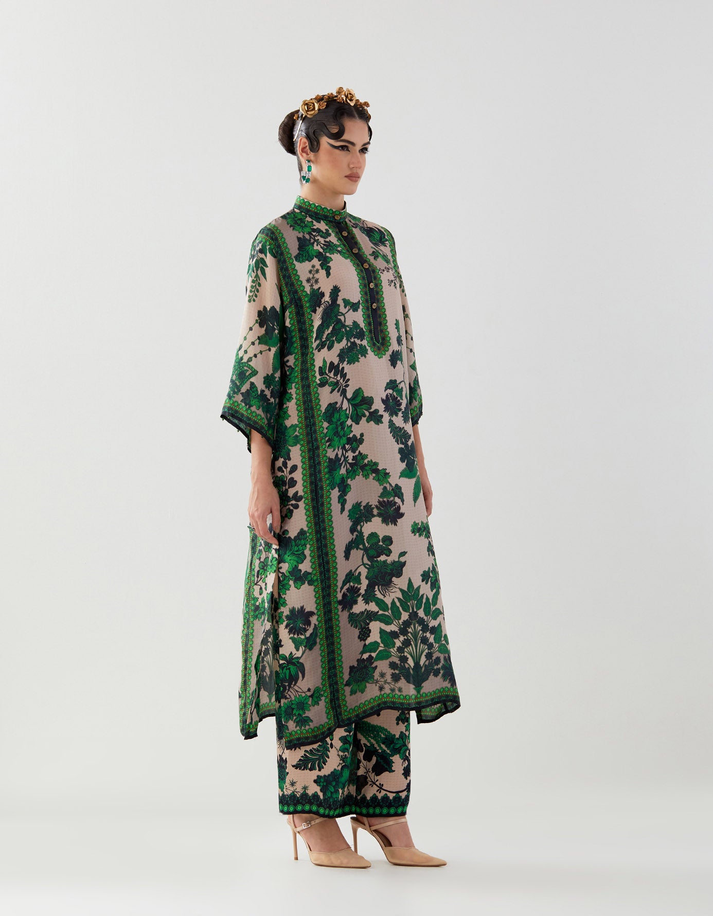 Nizam : Ghazala - Nude/Emerald