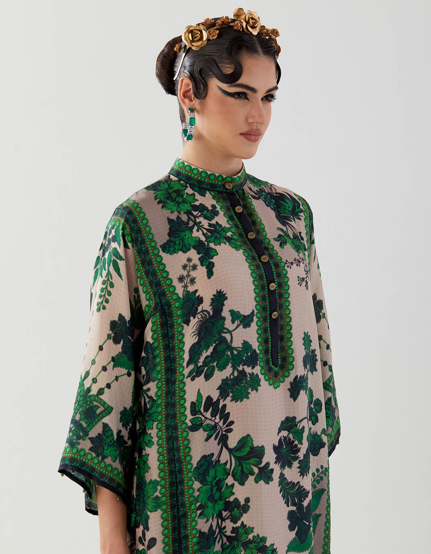 Nizam : Ghazala - Nude/Emerald