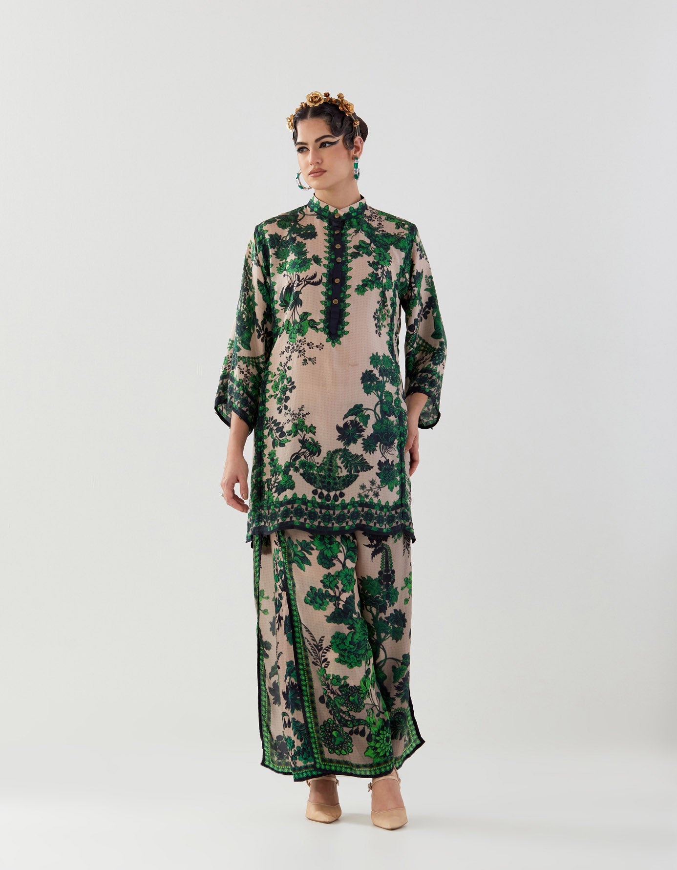 Nizam : Ghazal/Gloria - Nude/Emerald