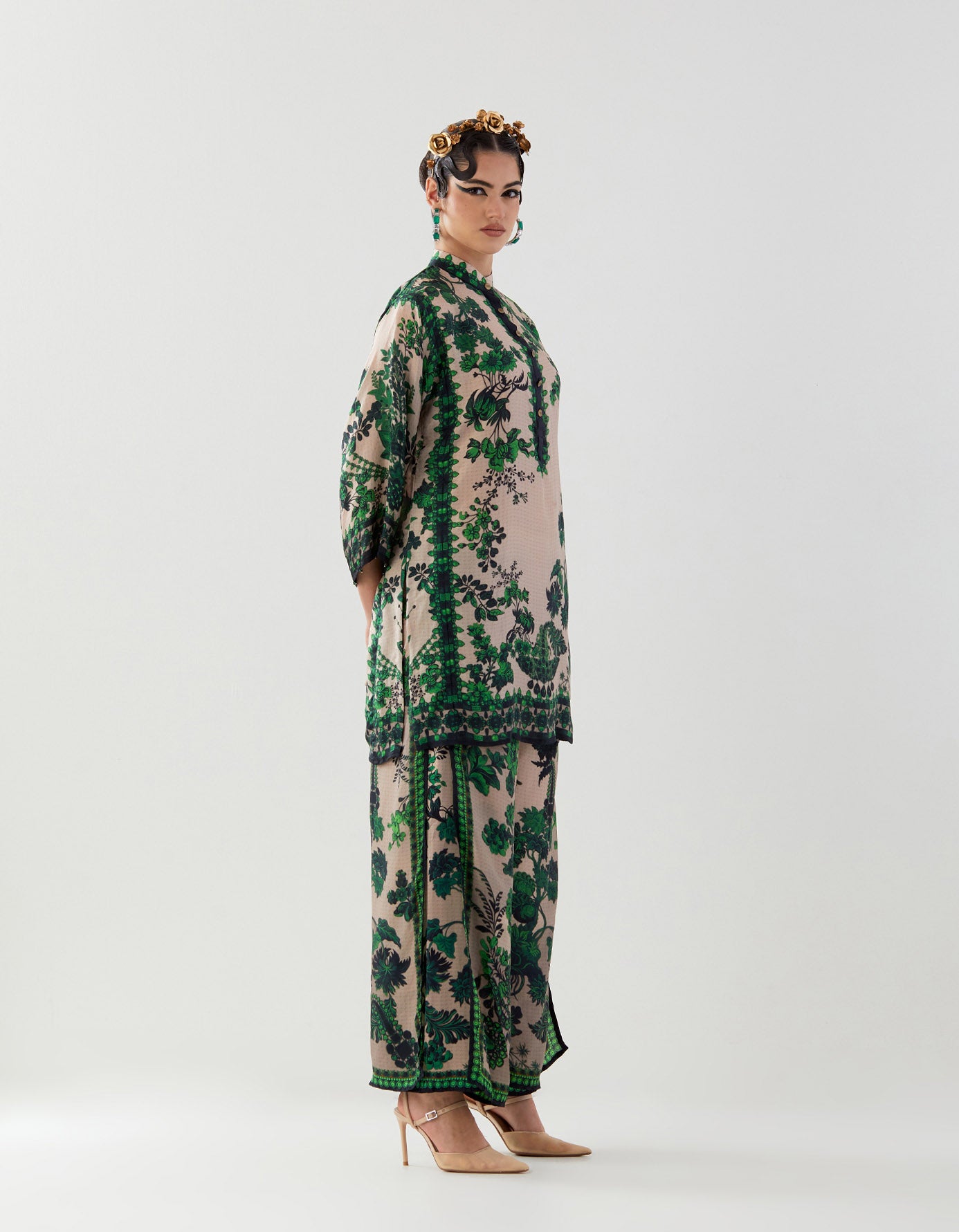 Nizam : Ghazal/Gloria - Nude/Emerald