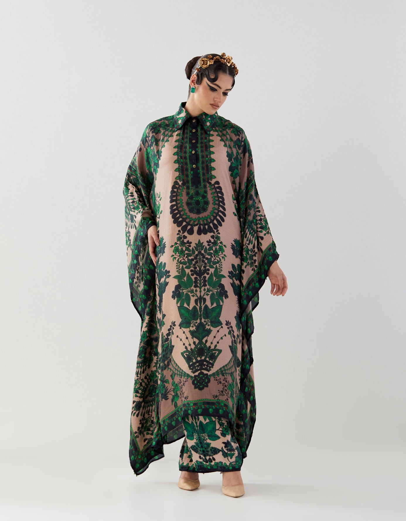 Nizam : Sharifa - Nude/Emerald