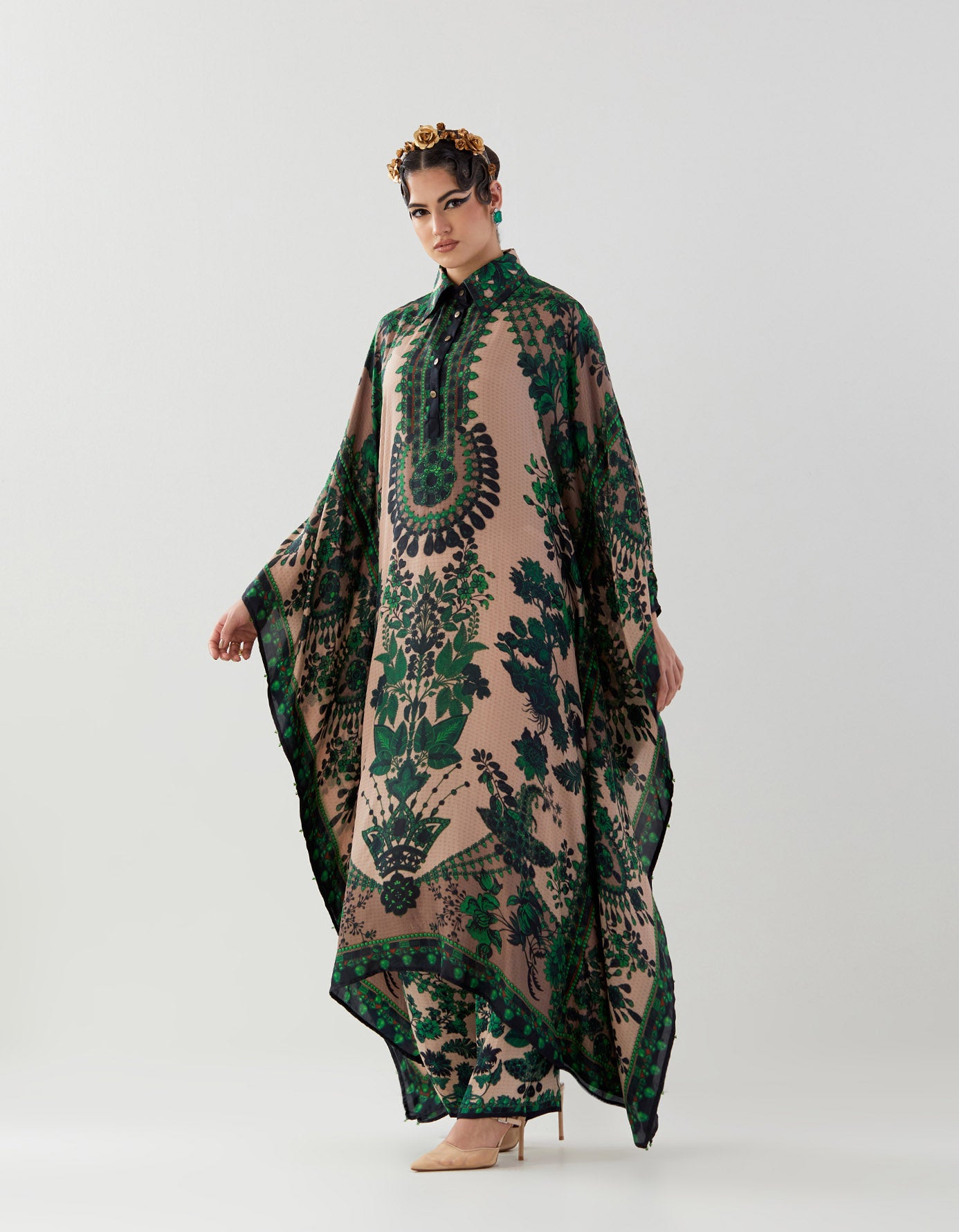 Nizam : Sharifa - Nude/Emerald