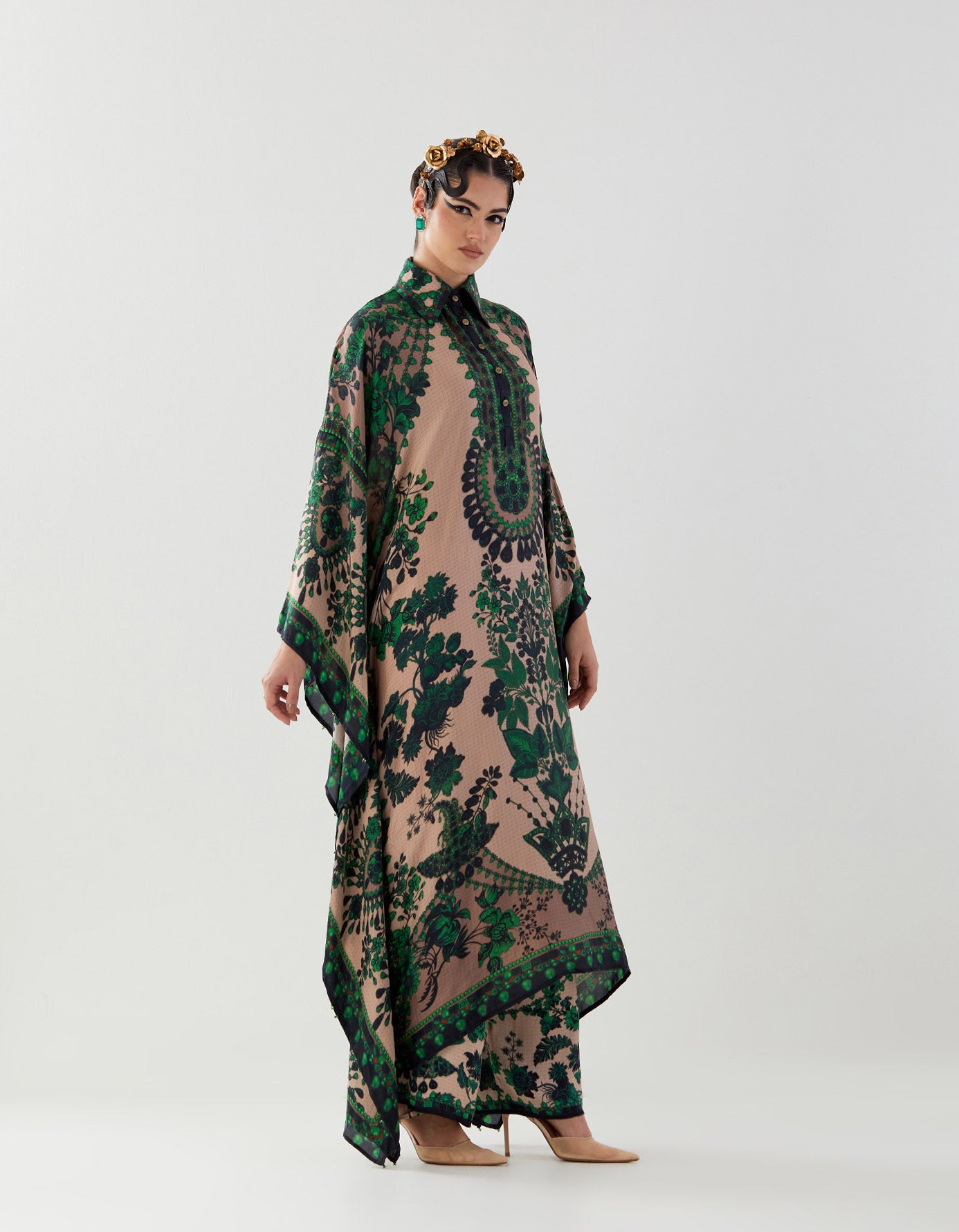 Nizam : Sharifa - Nude/Emerald