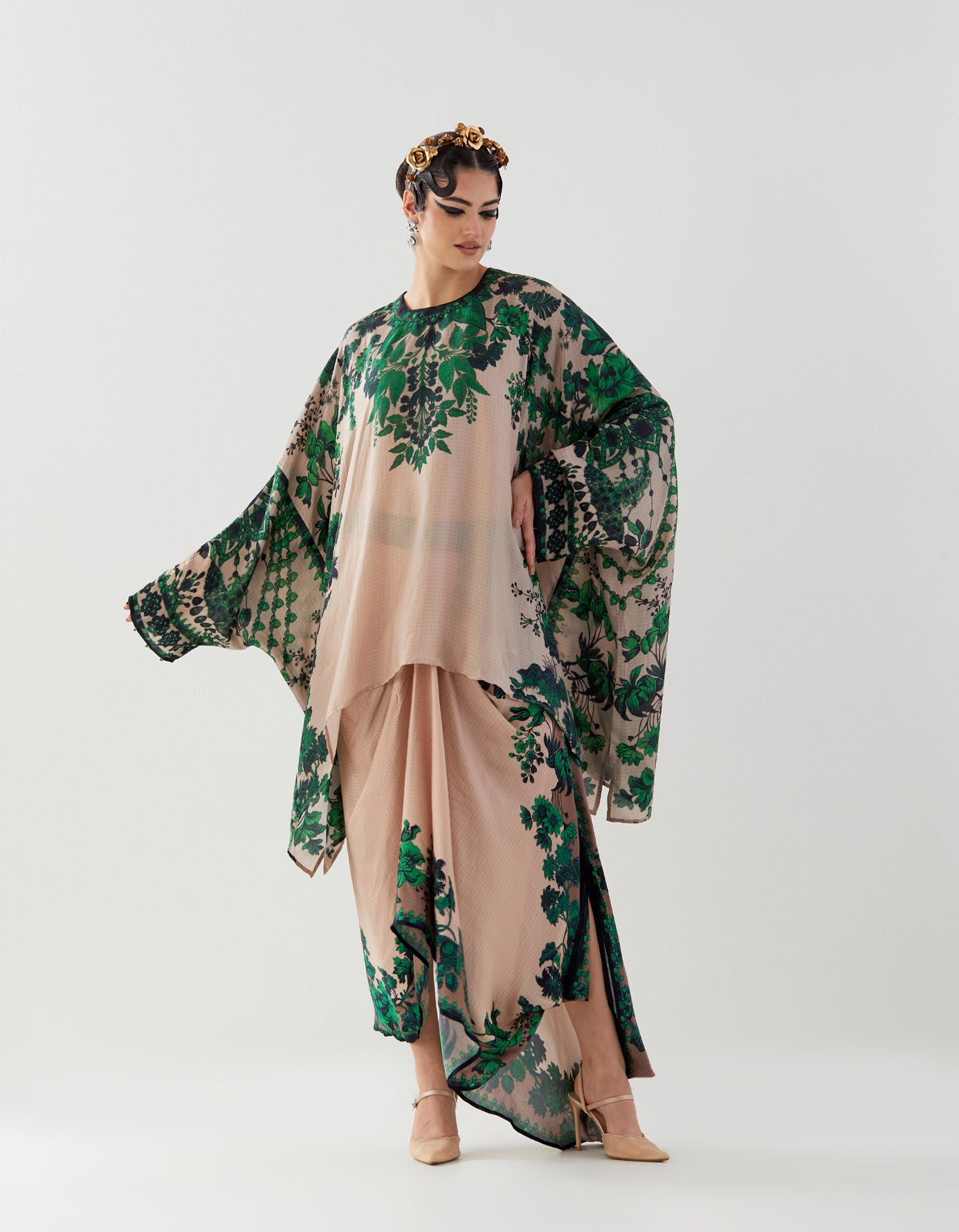 Nizam : Insha - Nude/Emerald