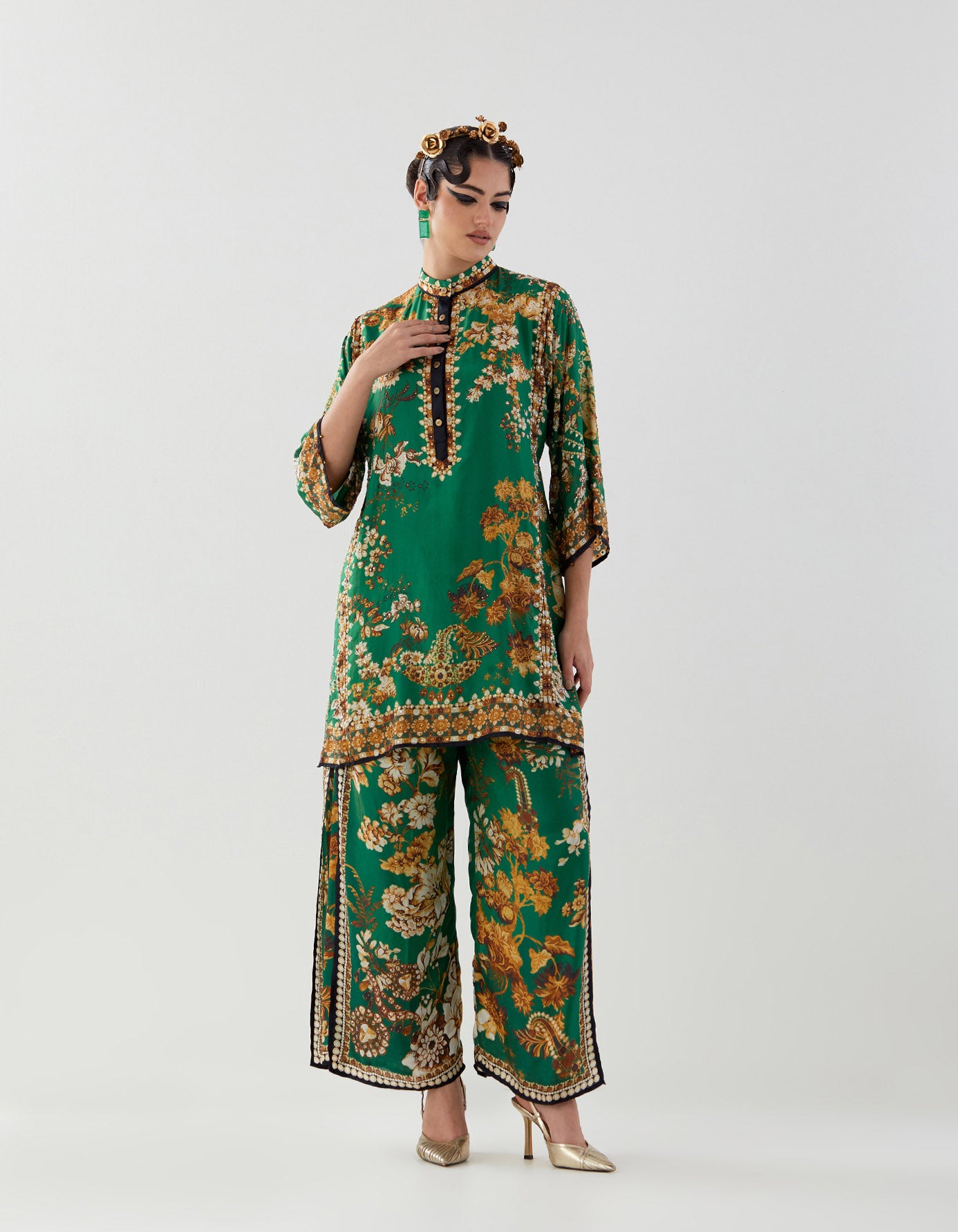Nizam : Ghazal/Gloria - Nude/Emerald