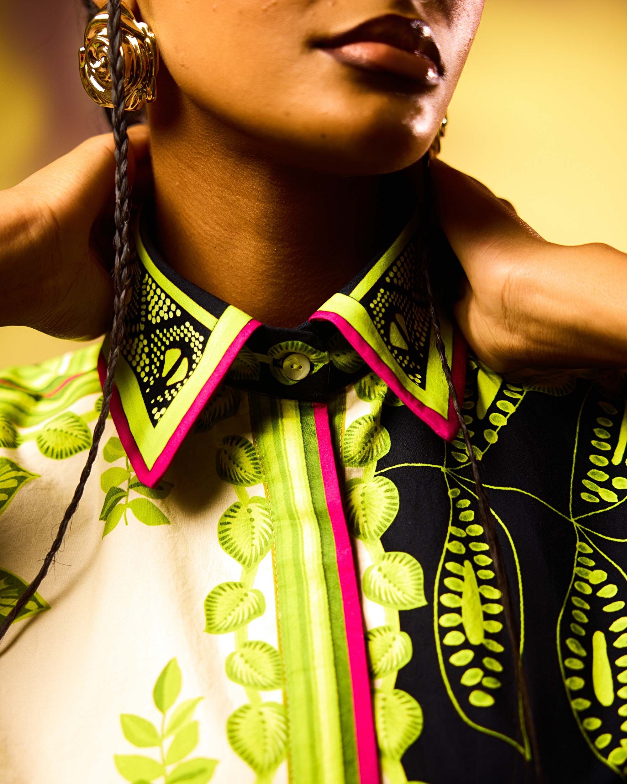 Jamaica : Faiza - Ivory/Lime