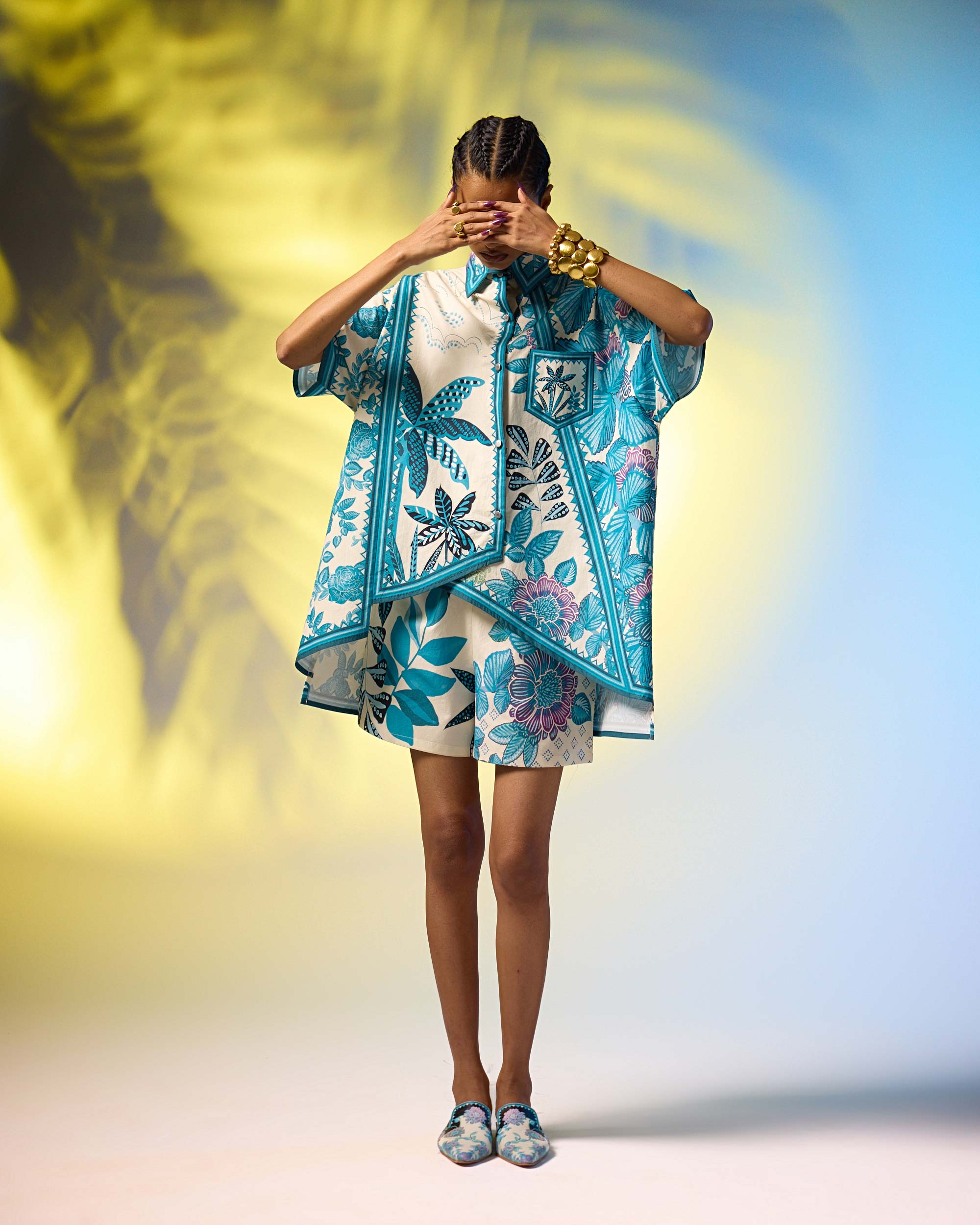 Jamaica : Khadija - Ivory/Blue