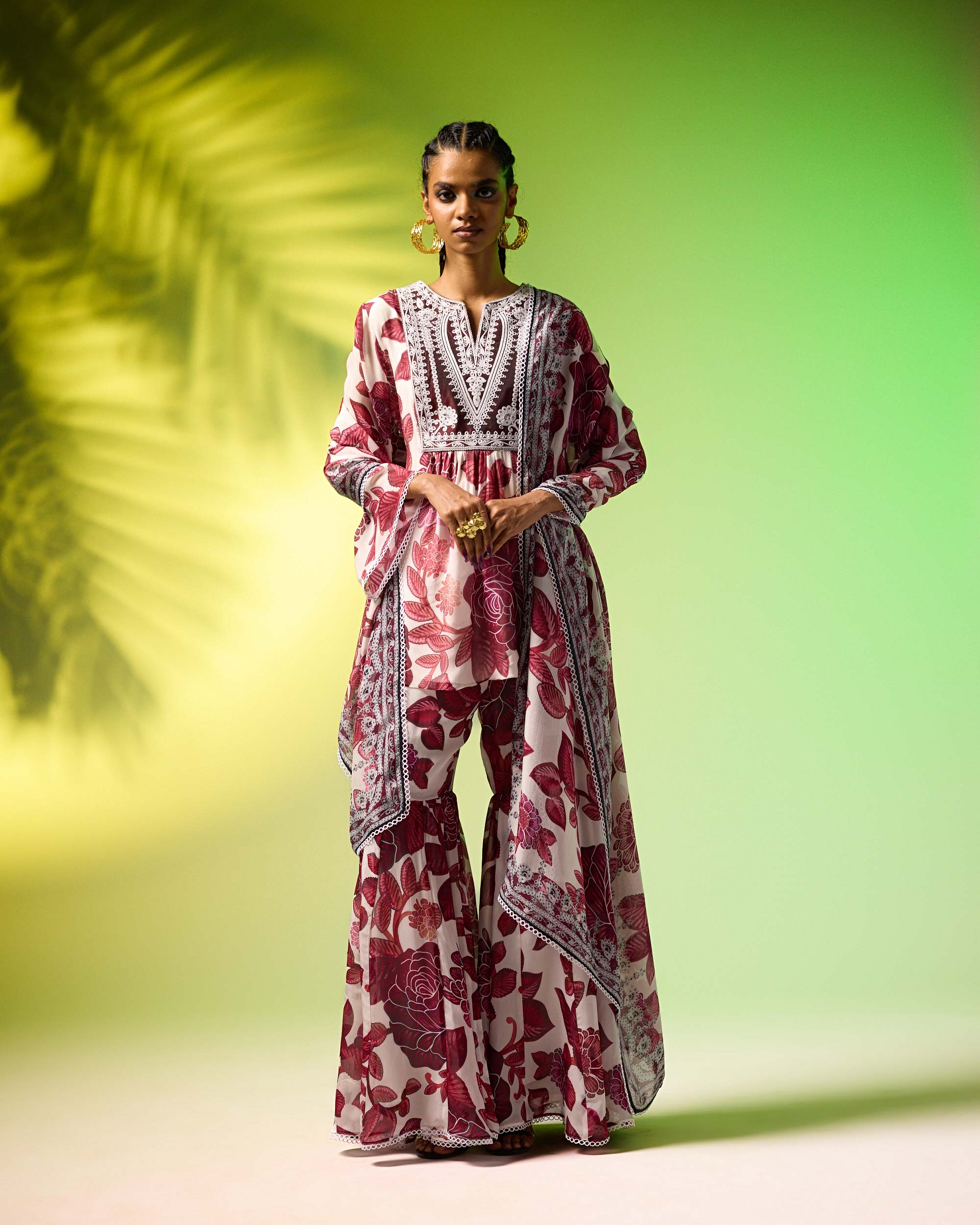 Jamaica : Pankti/Gharara - Burgundy