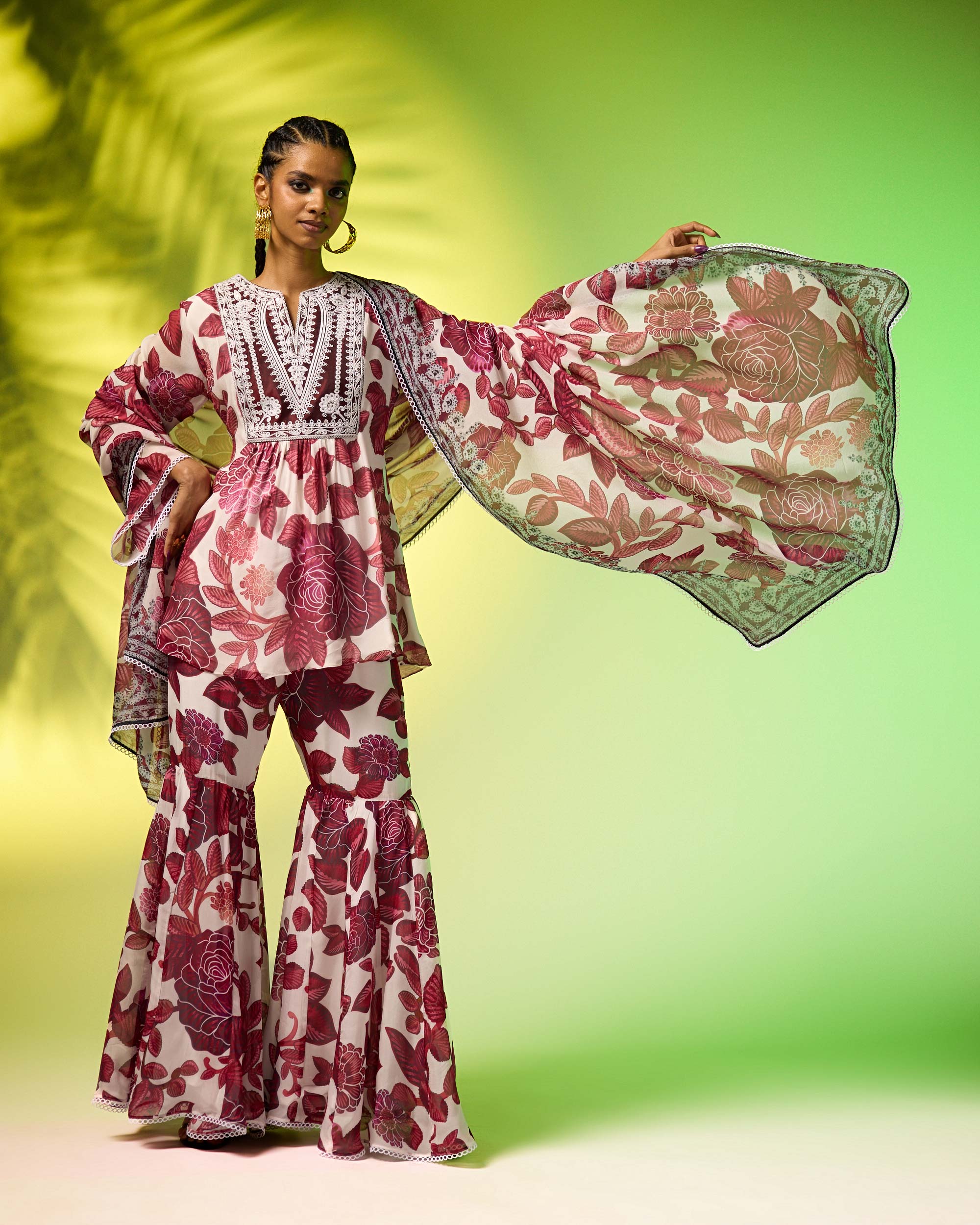 Jamaica : Pankti/Gharara - Burgundy