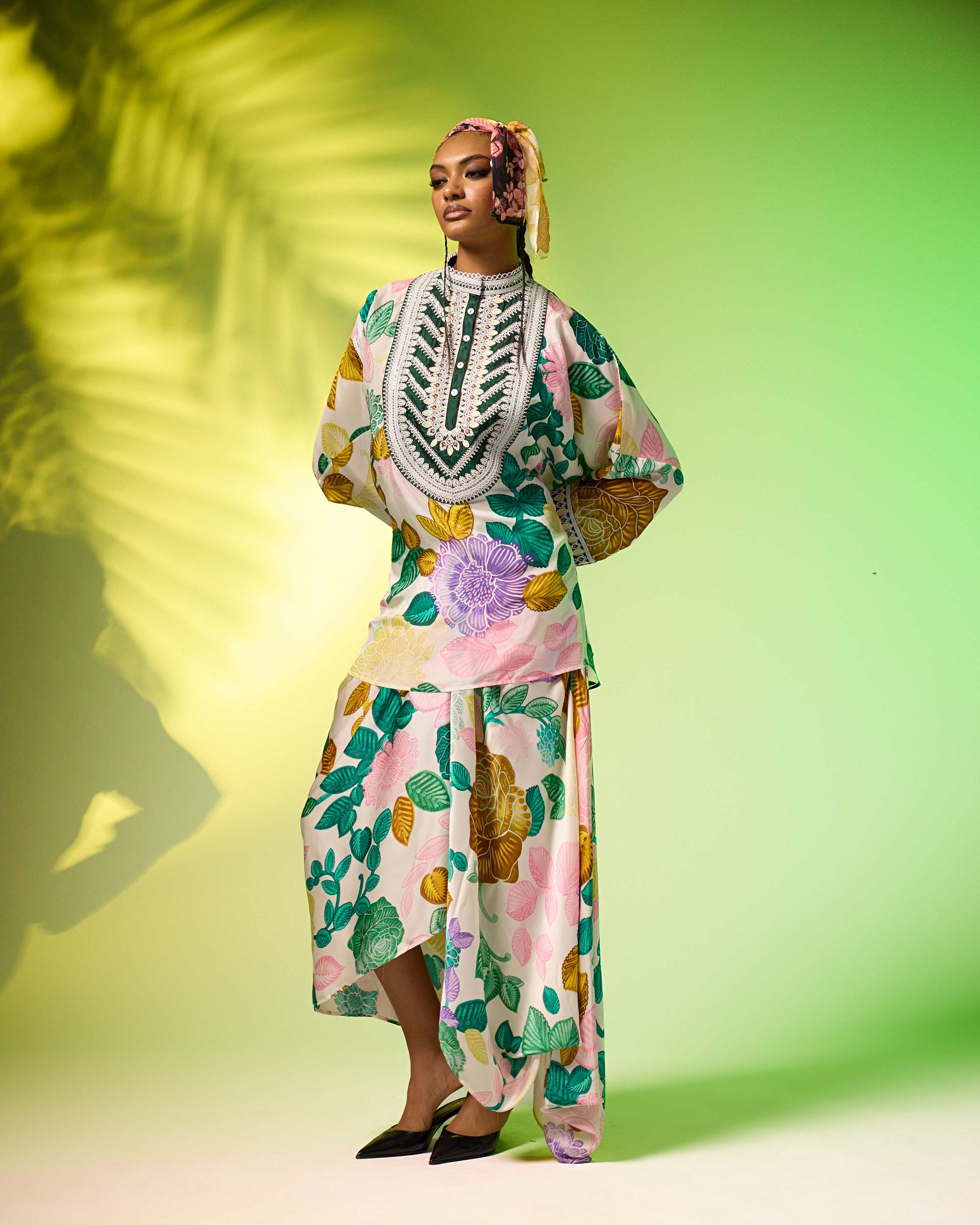Jamaica : Insha - Emerald/Blush