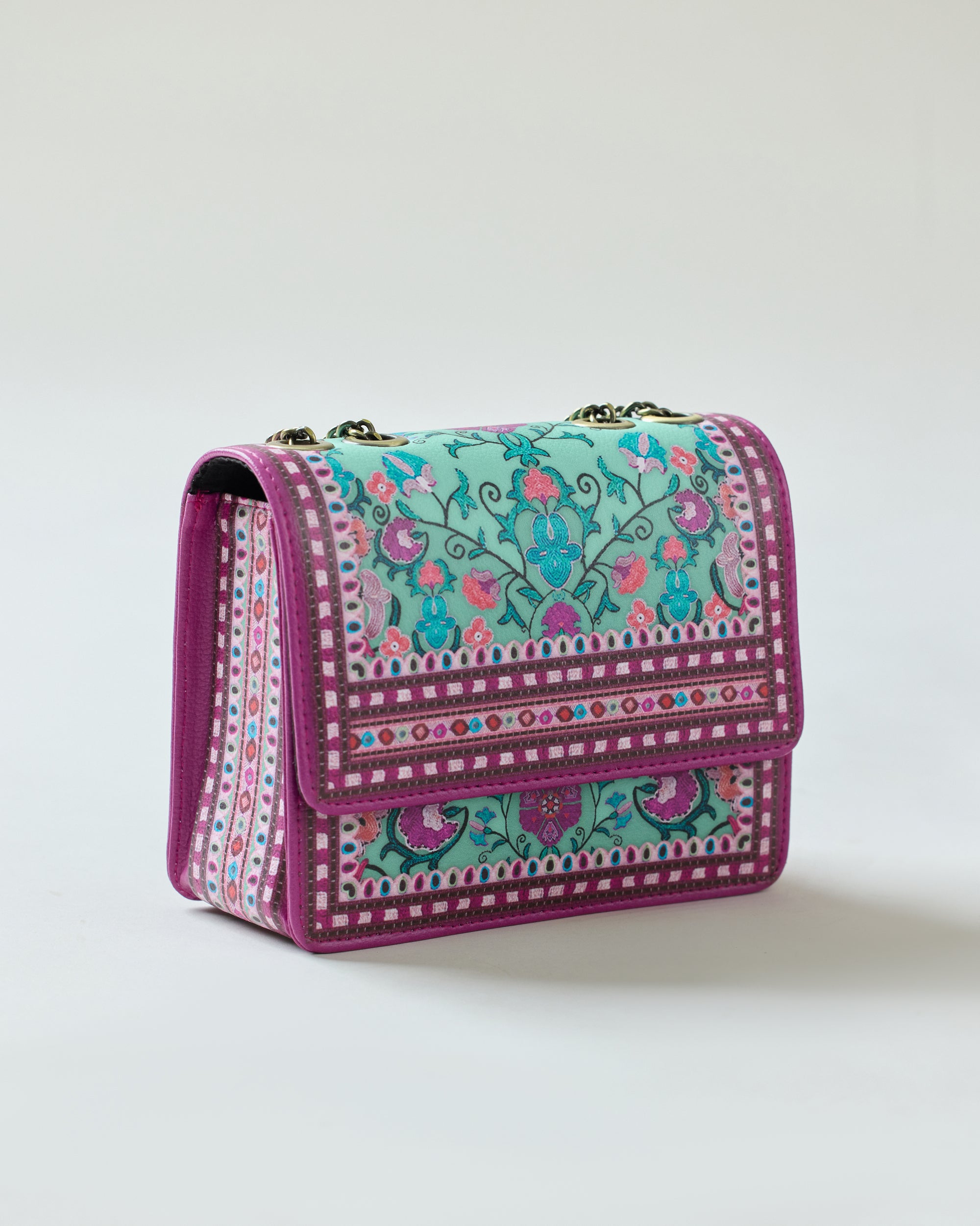 Bukhara - Clutch : Mint/Majenta