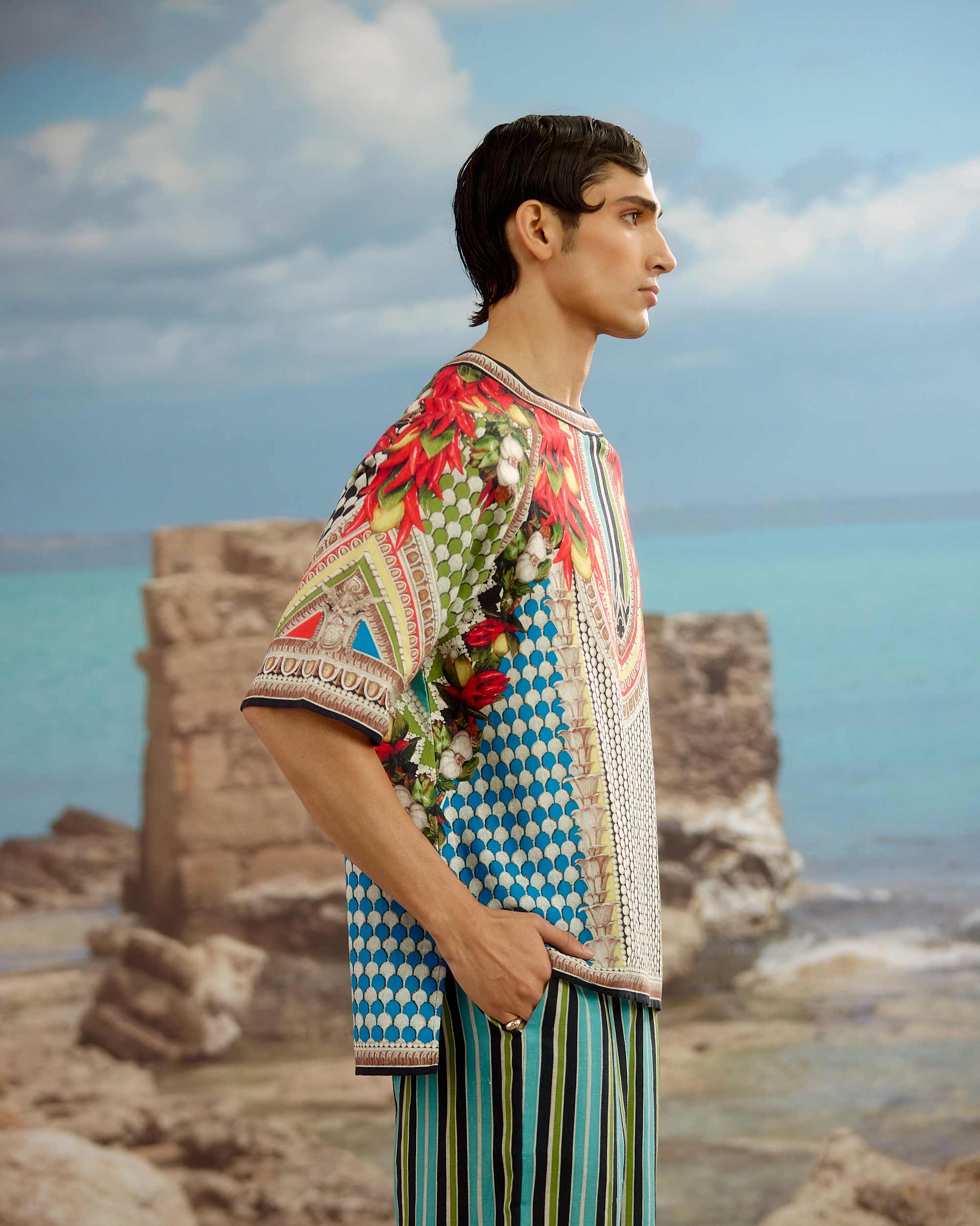 Orvieto : Timothy - Aqua/Red