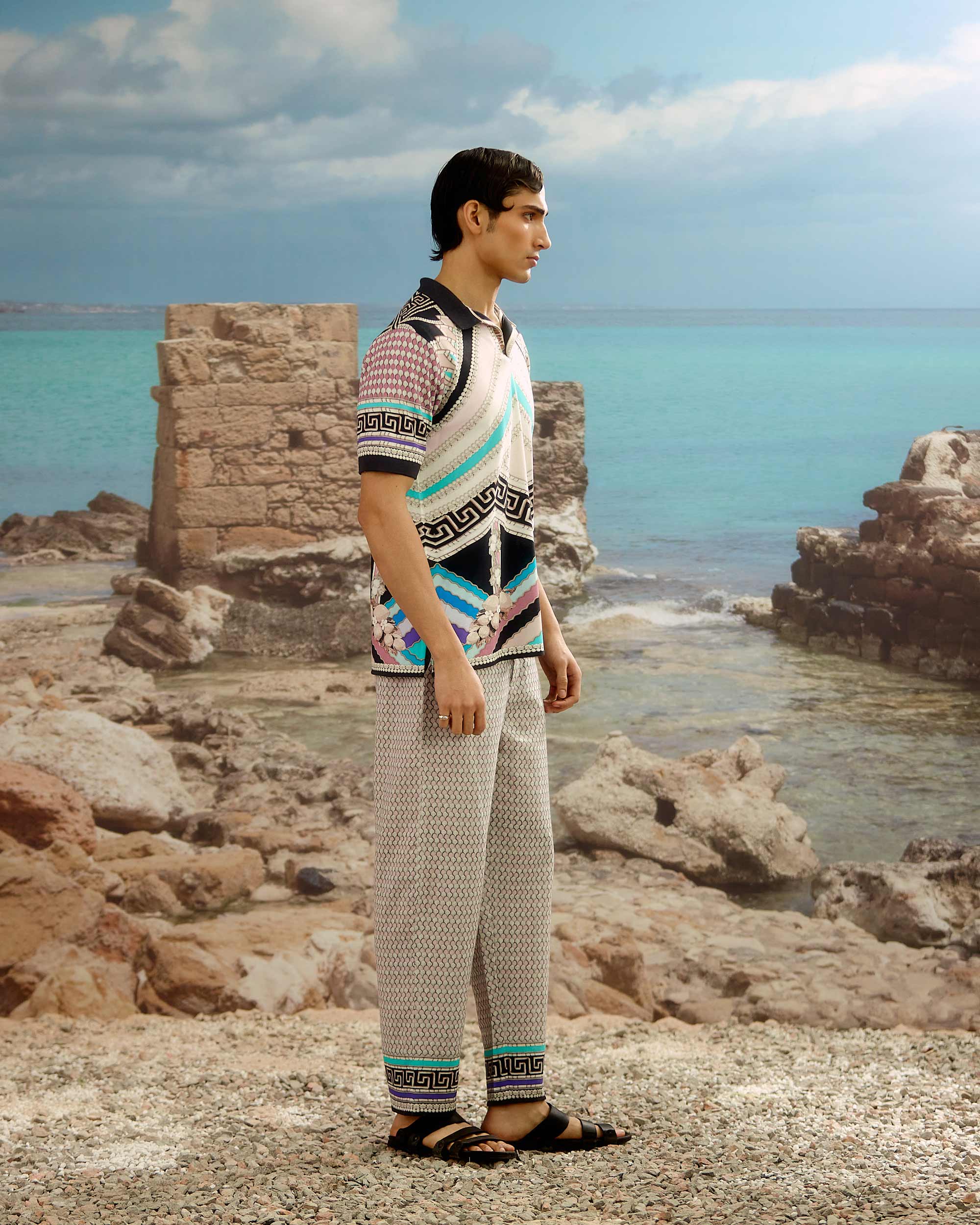 Orvieto : Byron - Aqua/Rose