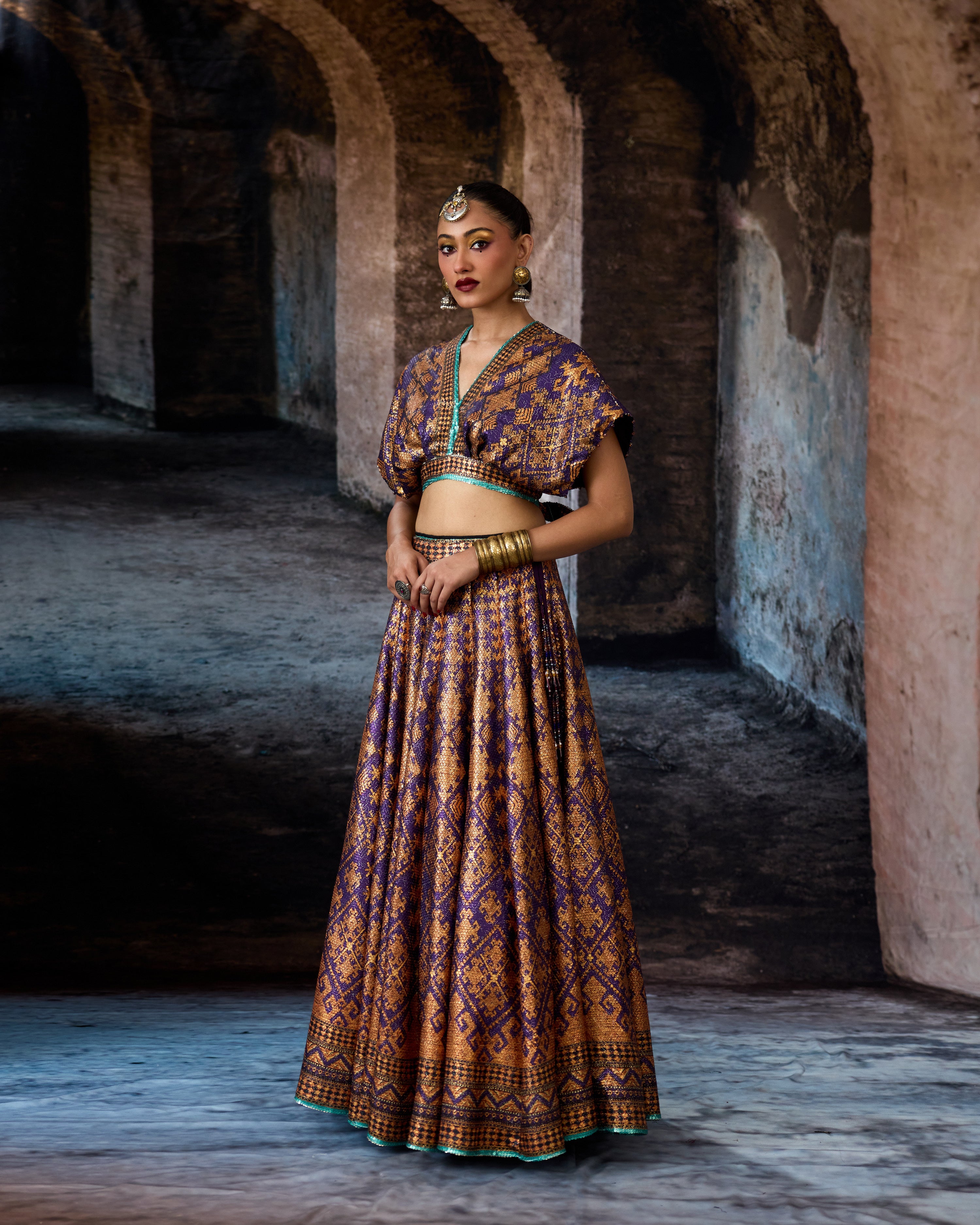 Bethari : Neerja/Leela - Purple/Copper