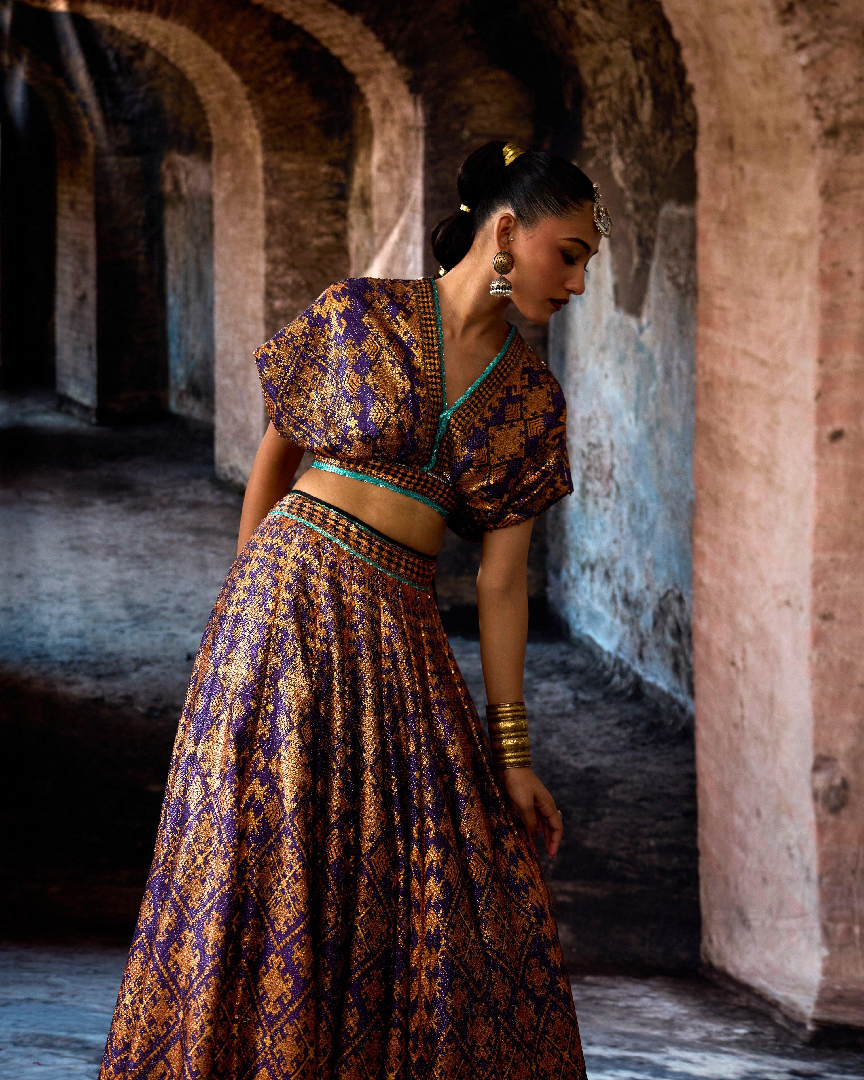 Bethari : Neerja/Leela - Purple/Copper