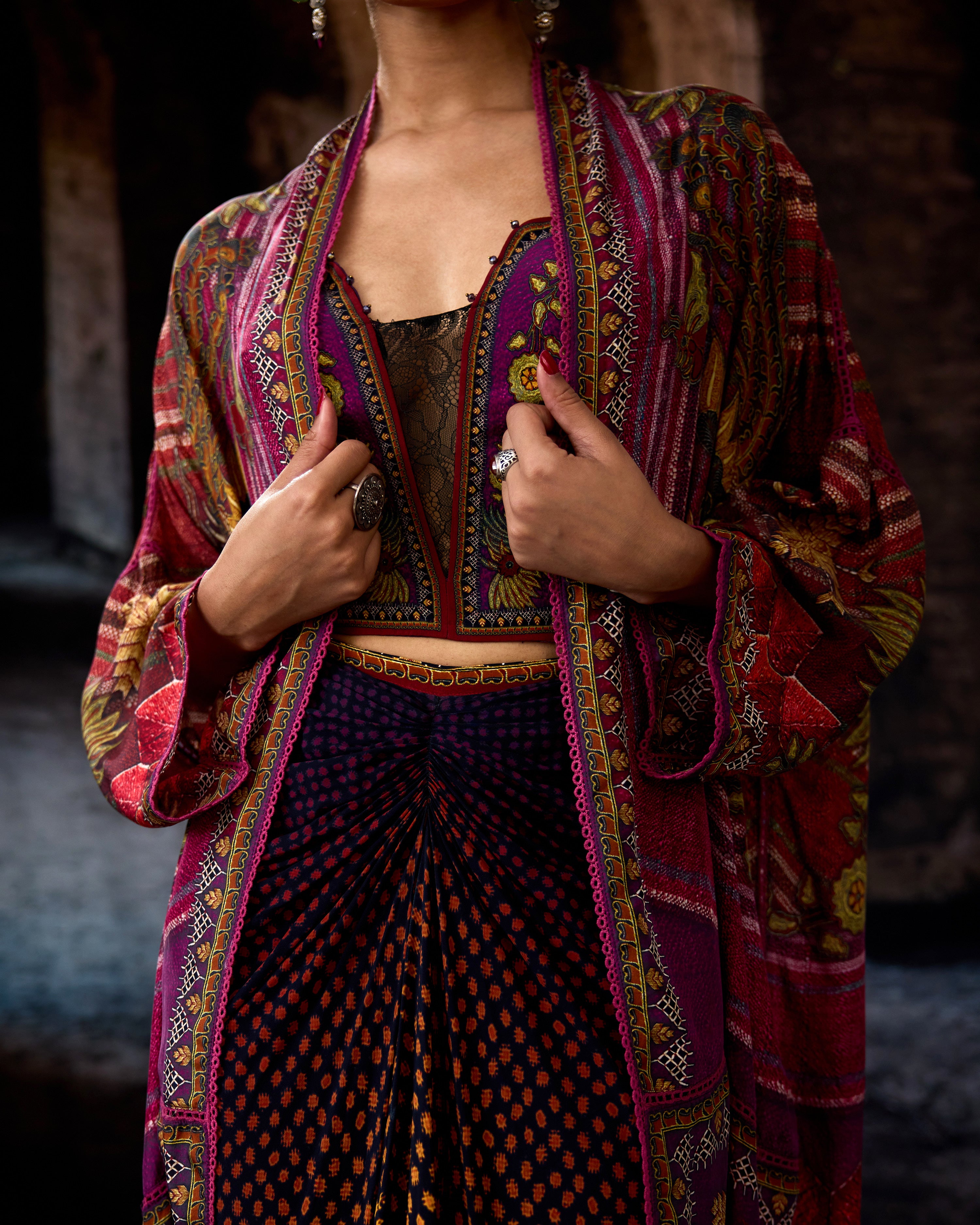 Bethari : Jannat/Corset/Draupati - Plum/Gold