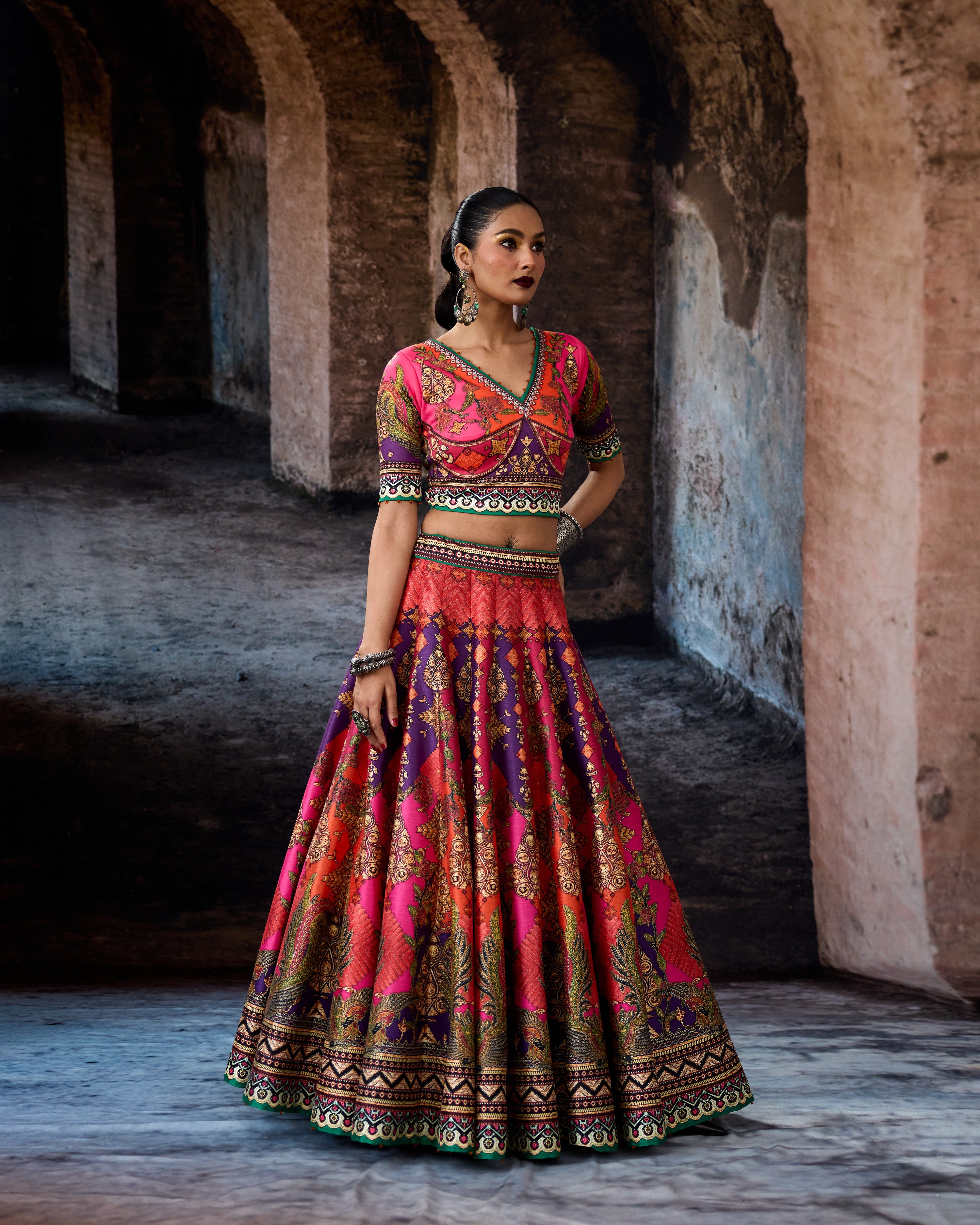 Bethari : Leela - Fuchsia/Orange/Purple