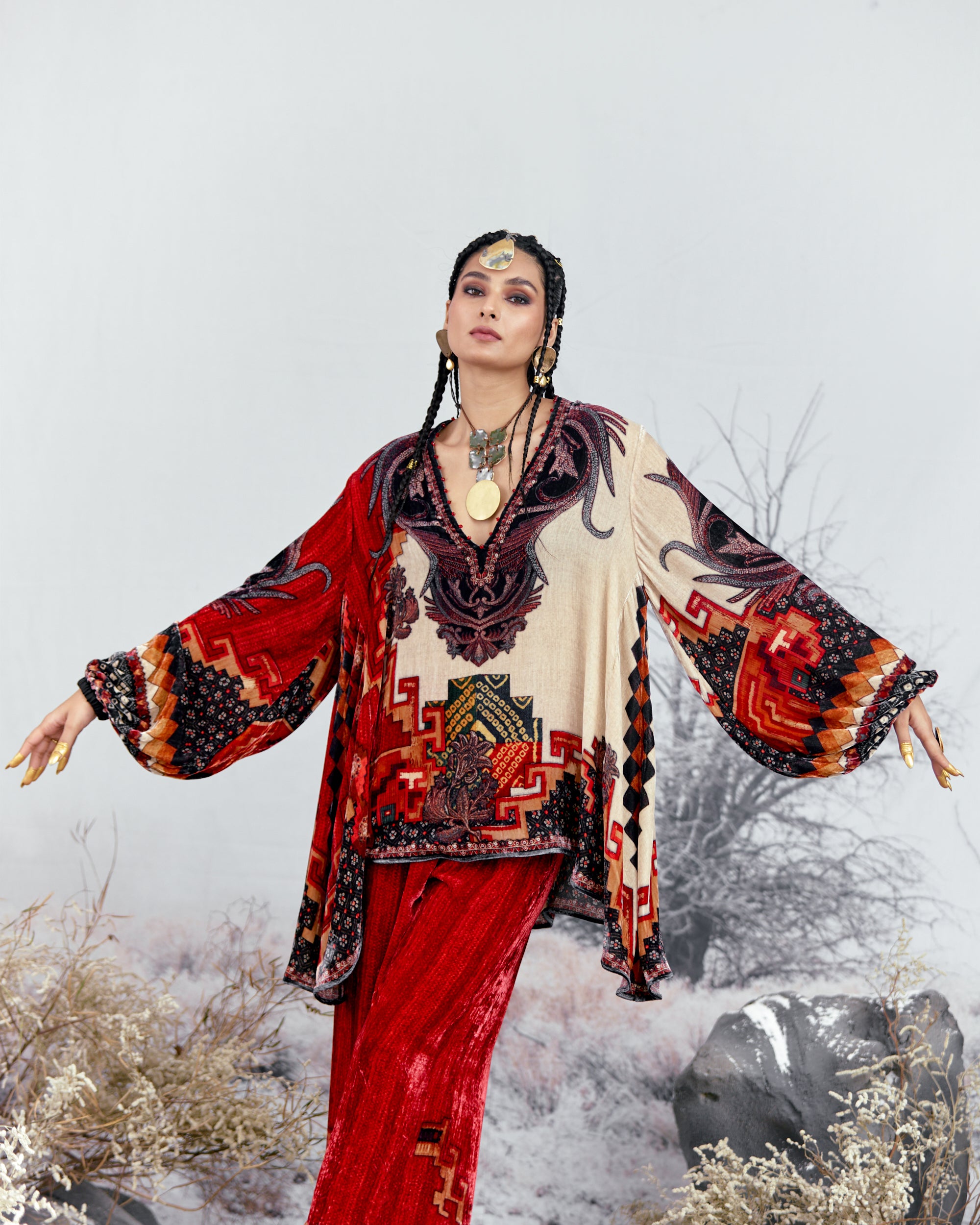 Tijori : Sanaa - Red/Beige
