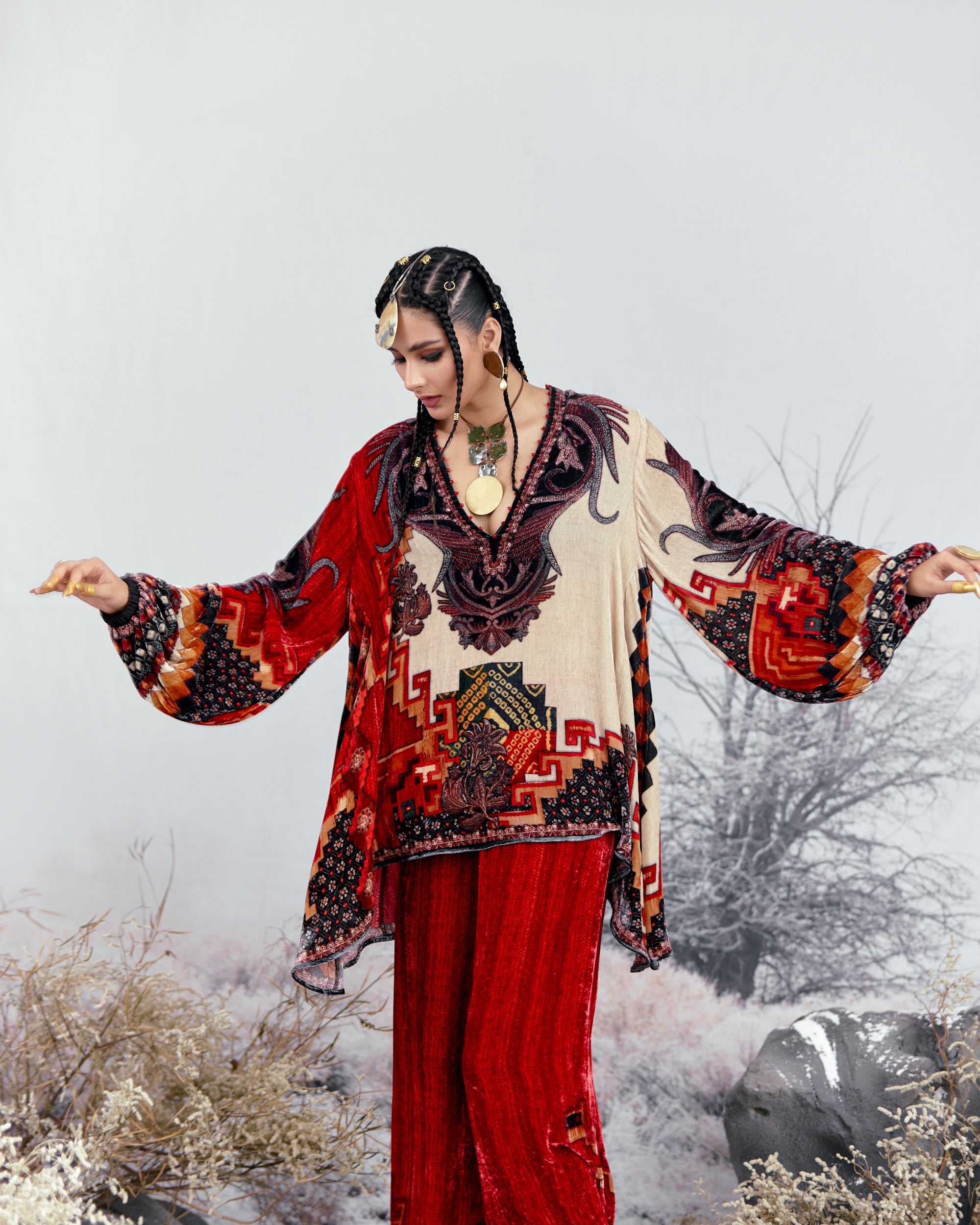 Tijori : Sanaa - Red/Beige