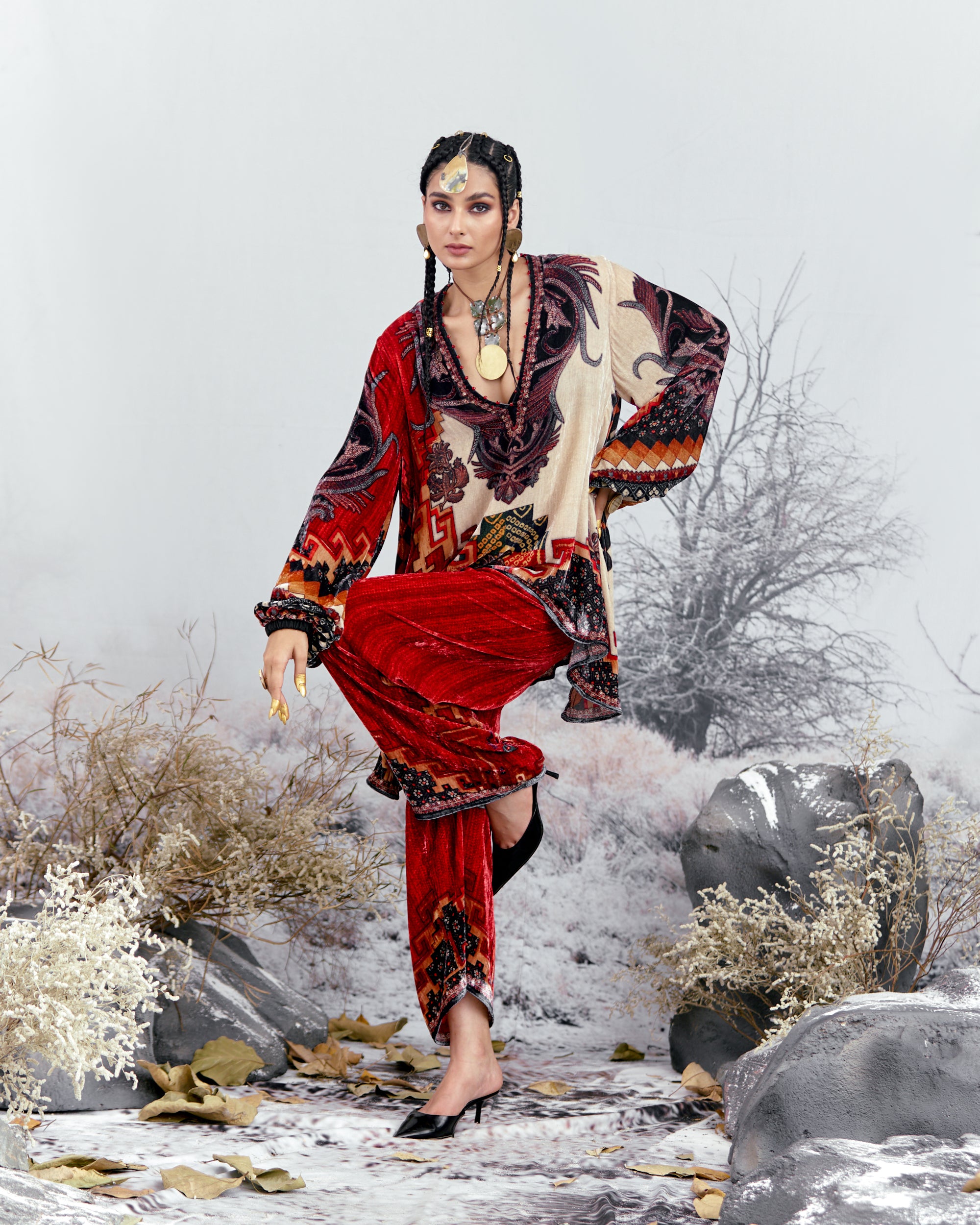 Tijori : Sanaa - Red/Beige
