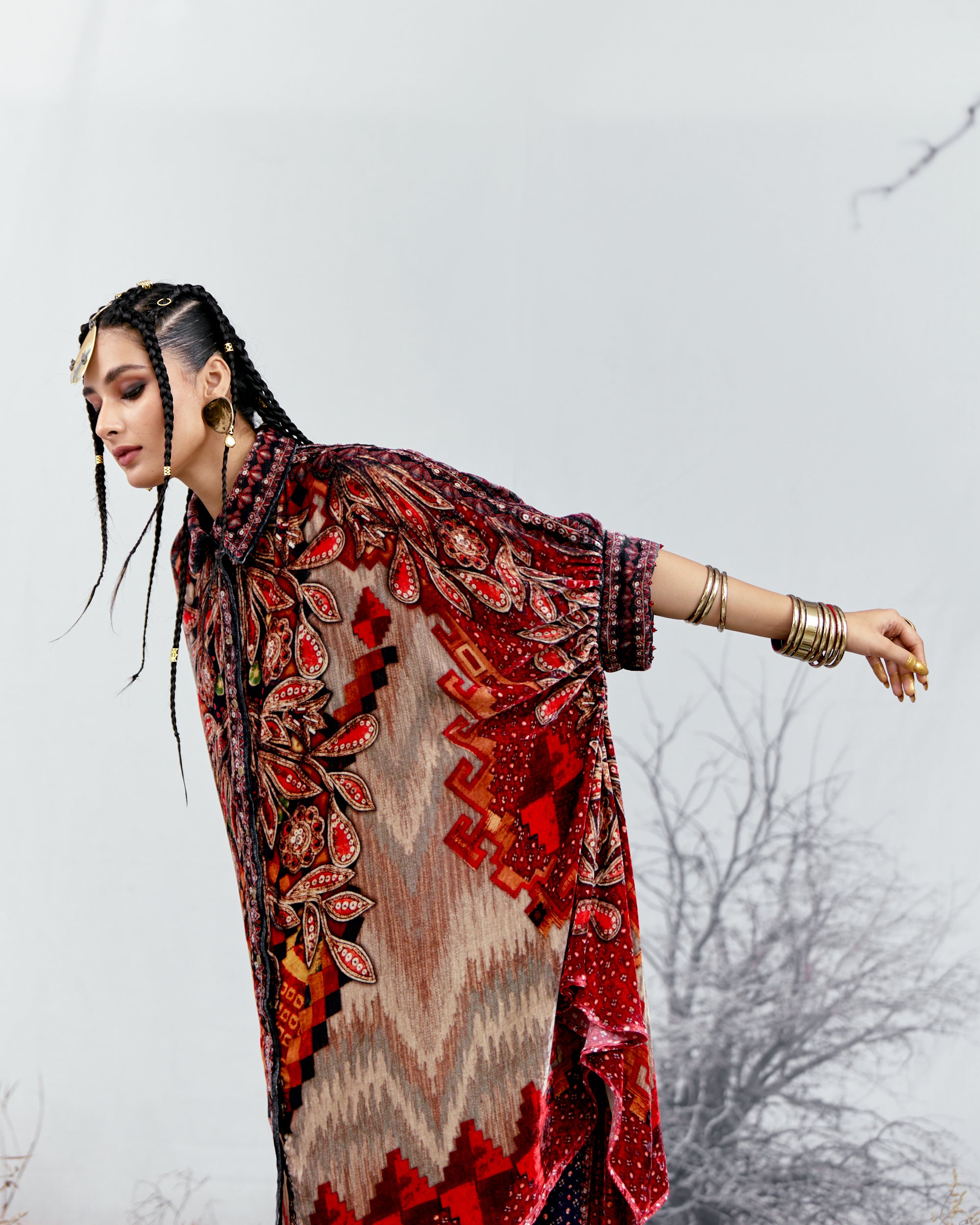 Tijori : Kamara - Indigo/Red