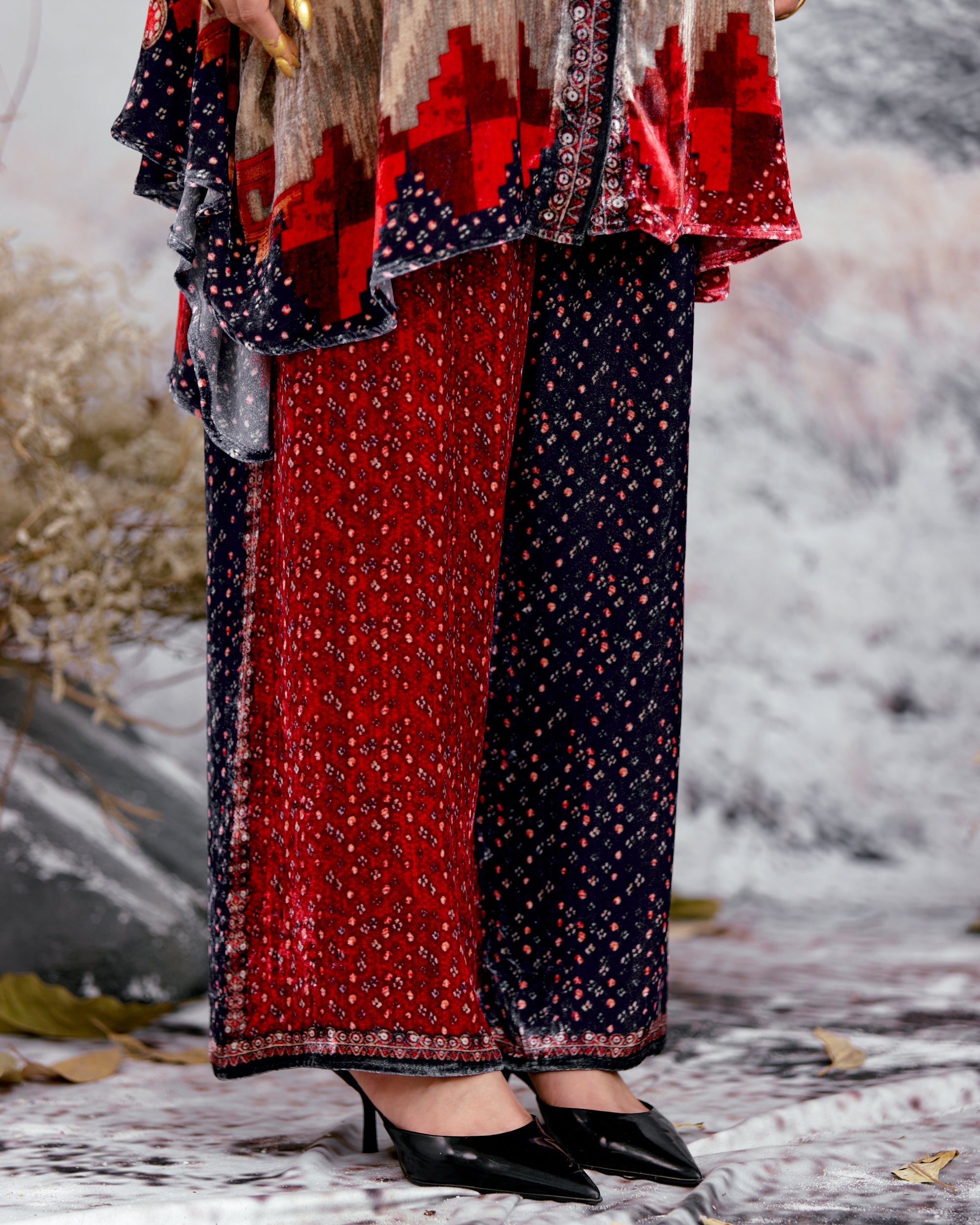 Tijori : Kamara - Indigo/Red