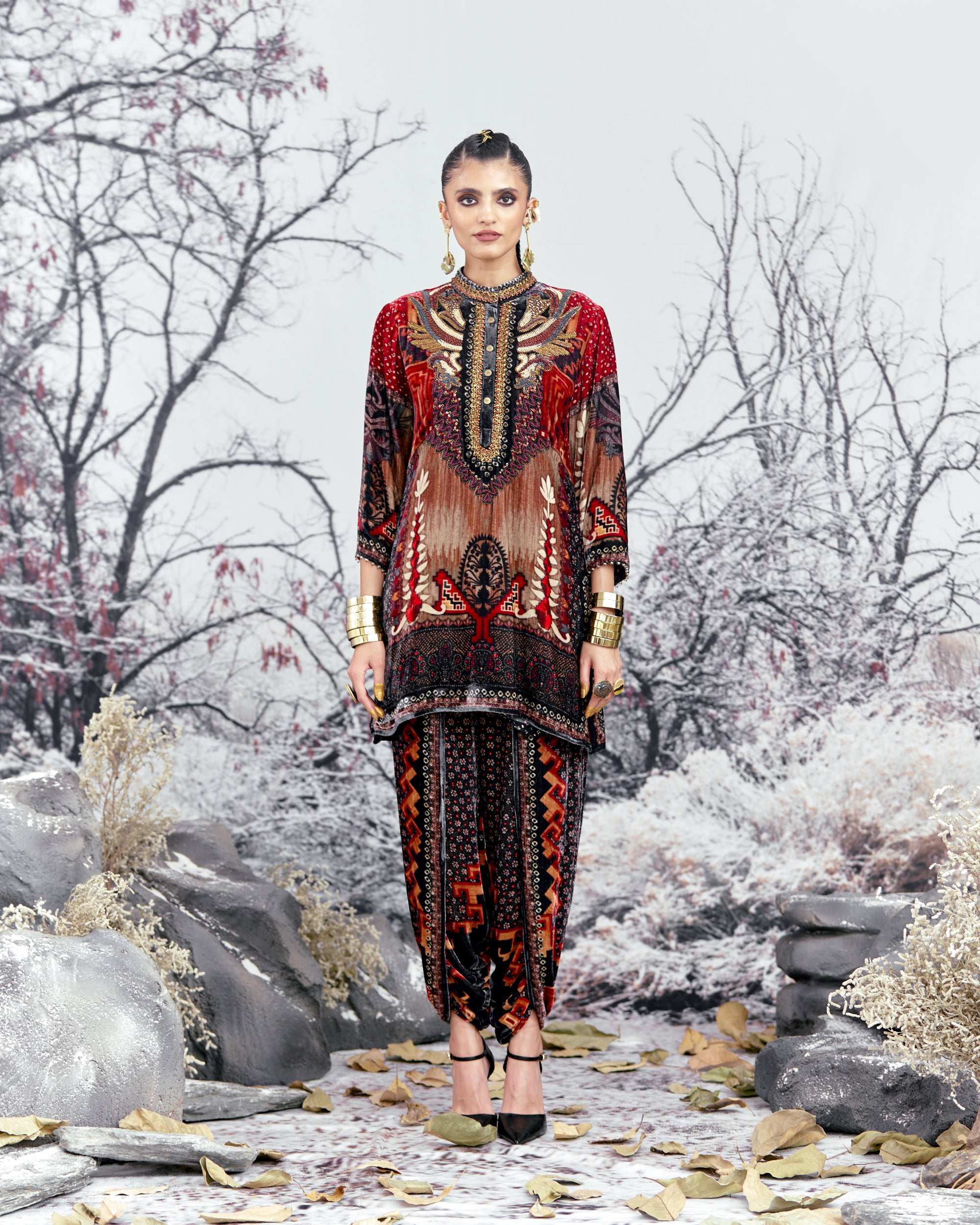 Tijori : Reza - Taupe/Red
