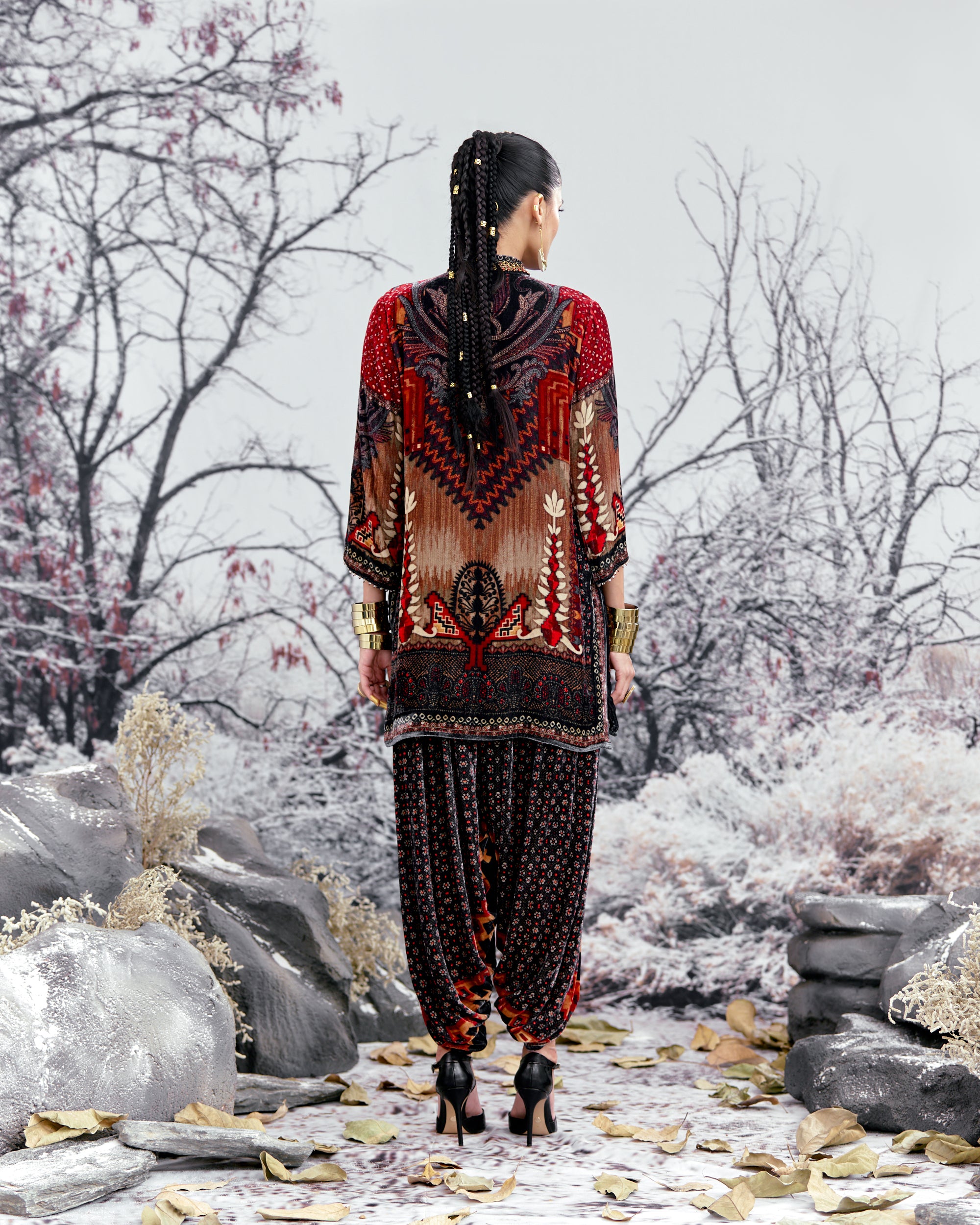 Tijori : Reza - Taupe/Red
