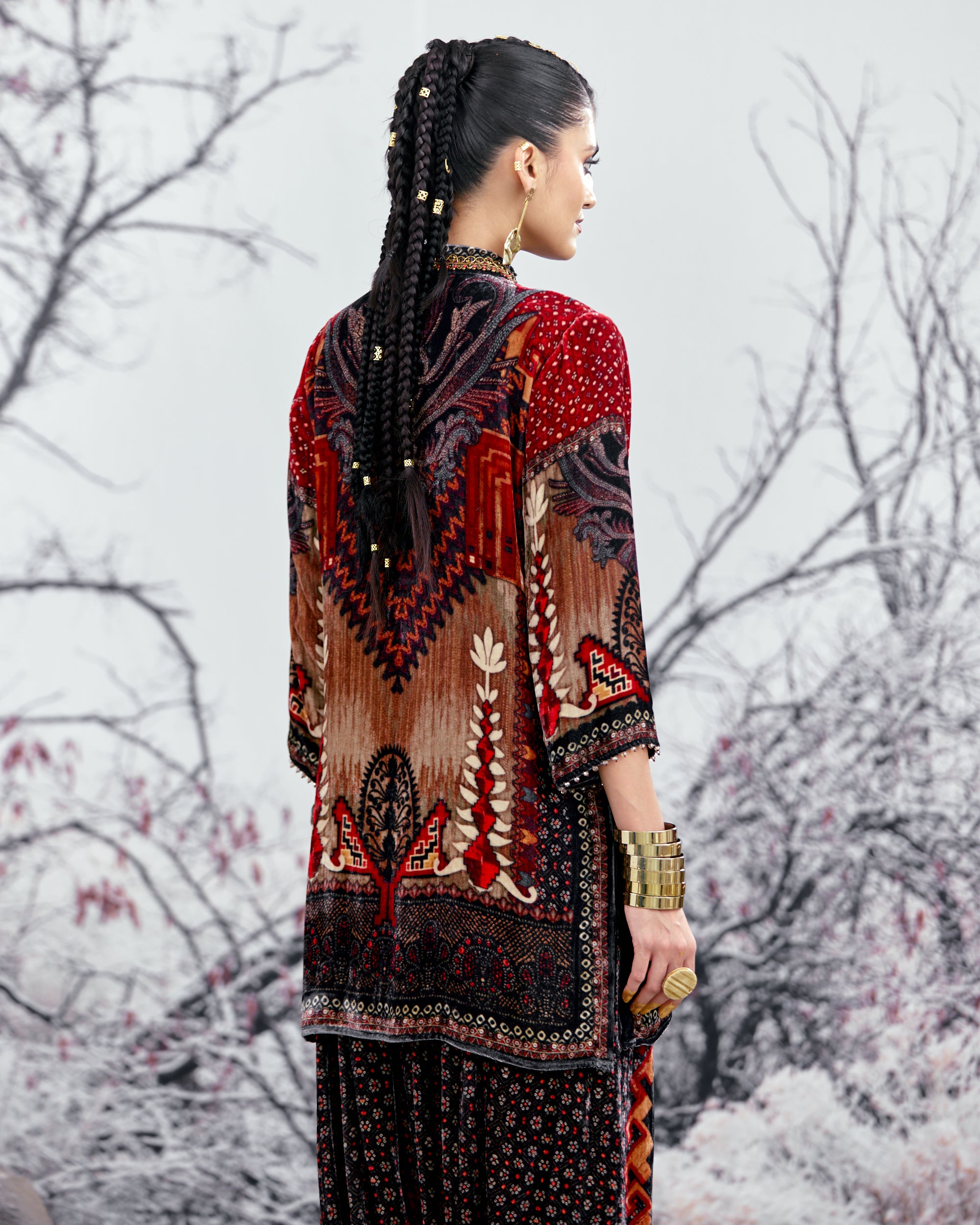 Tijori : Reza - Taupe/Red