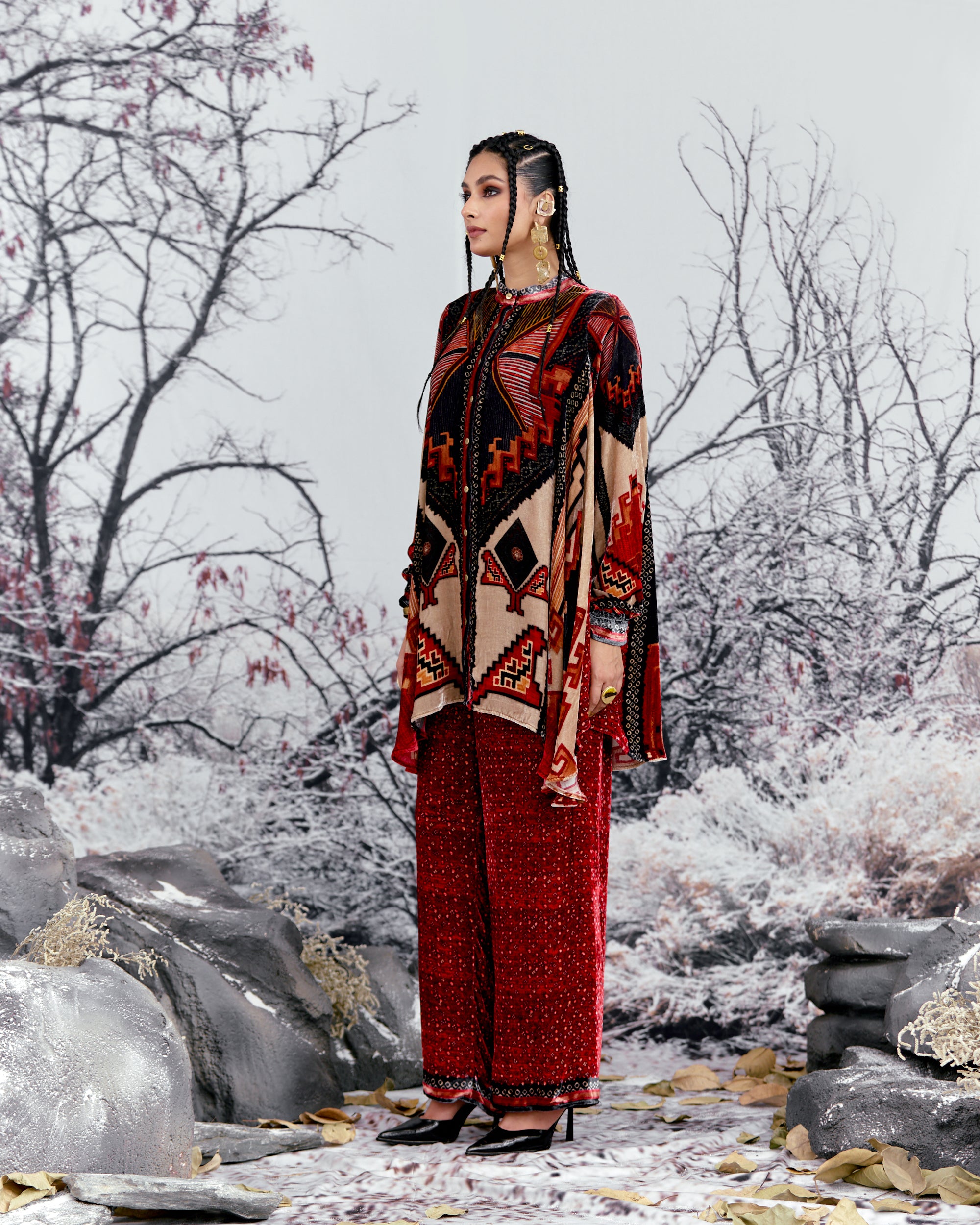 Tijori : Nilofer - Beige/Red