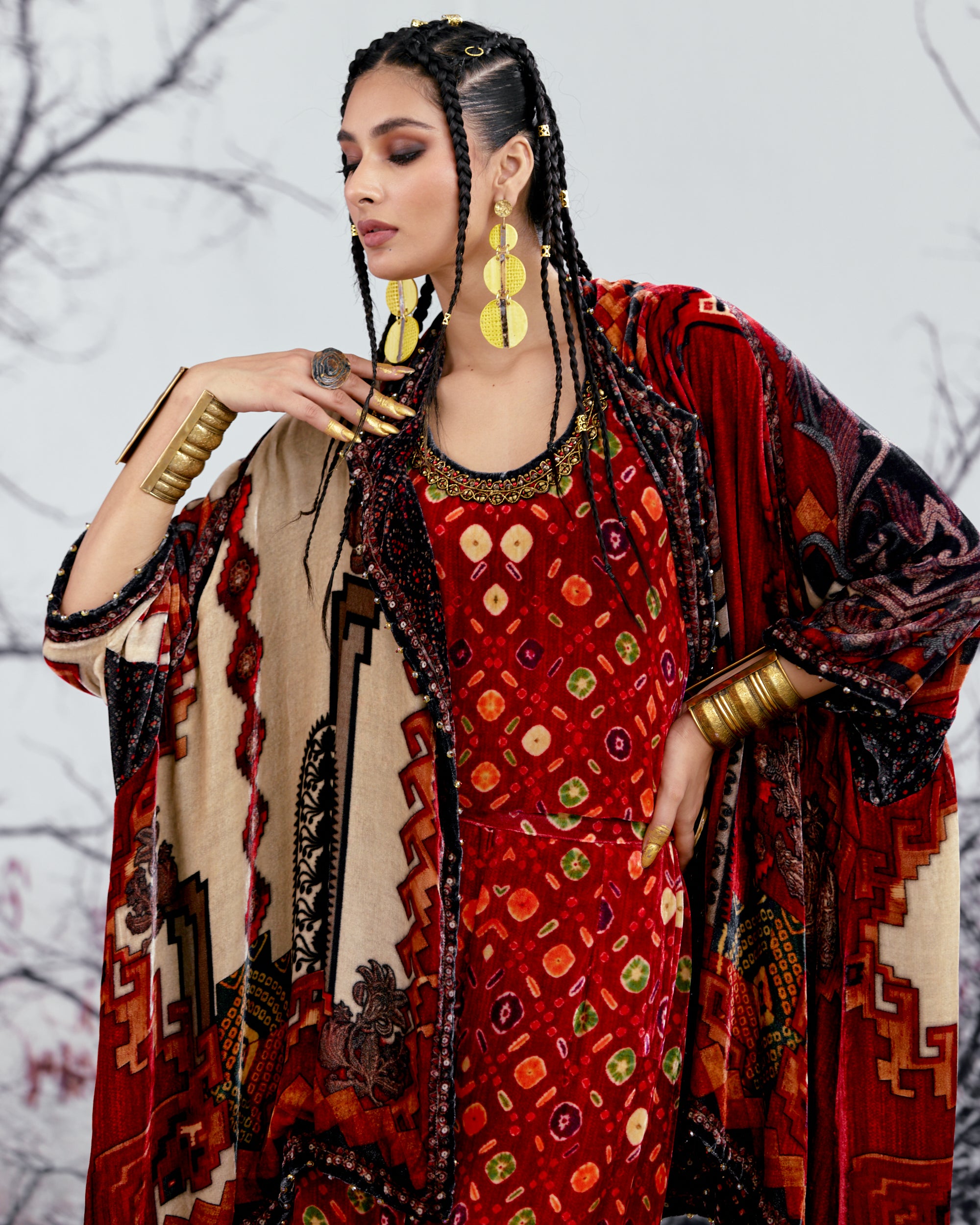 Tijori : Adhira - Red/Black
